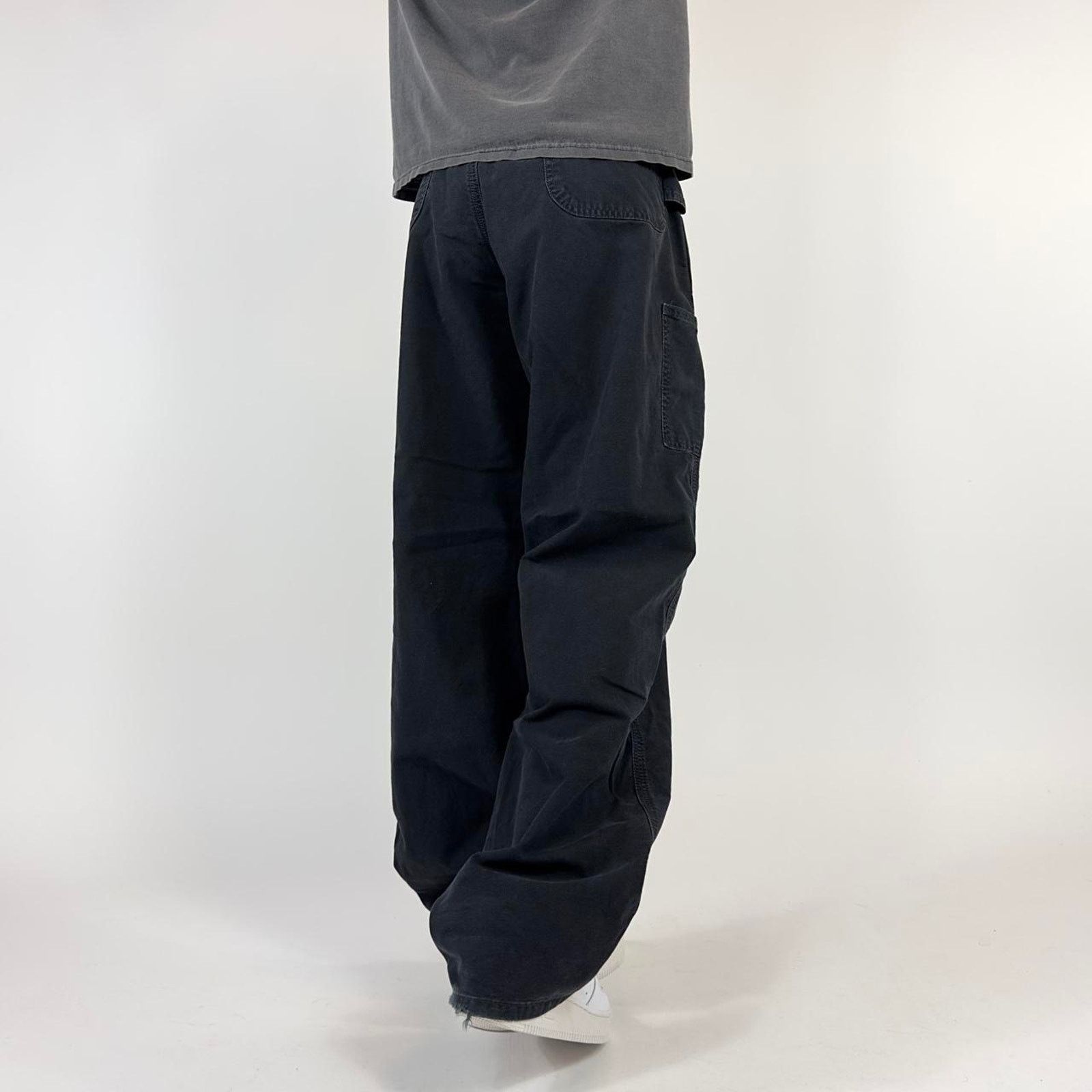 Carhartt × StraightFaded Y2K Carhartt Faded Black Carpenter Wide-Leg Streetwear Pants Size US 36 / EU 52 - 3 Thumbnail