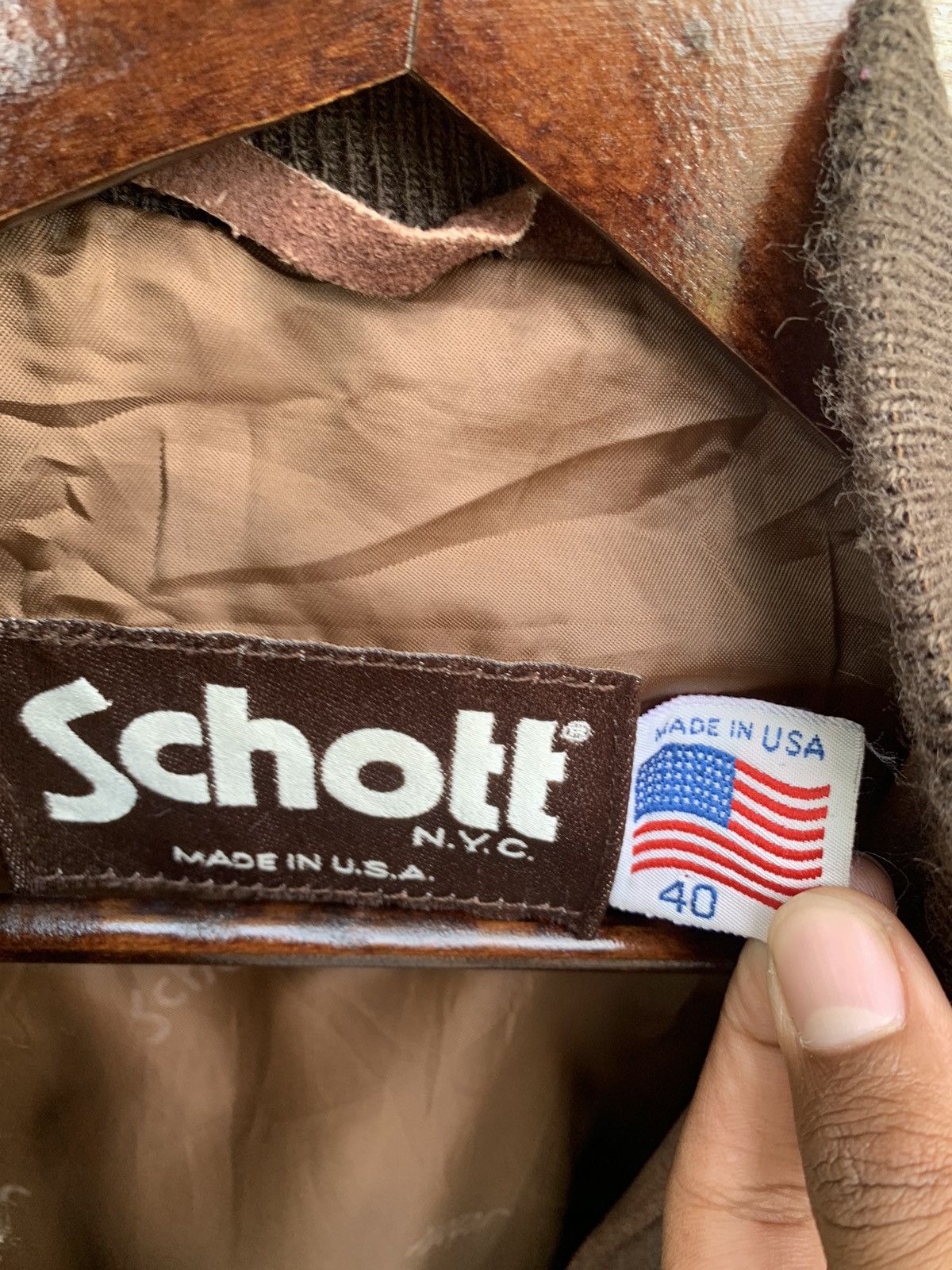 Schott 👹Vintage SCHOTT Brown Suede Bomber Jacket Made In USA Size US M / EU 48-50 / 2 - 12 Thumbnail