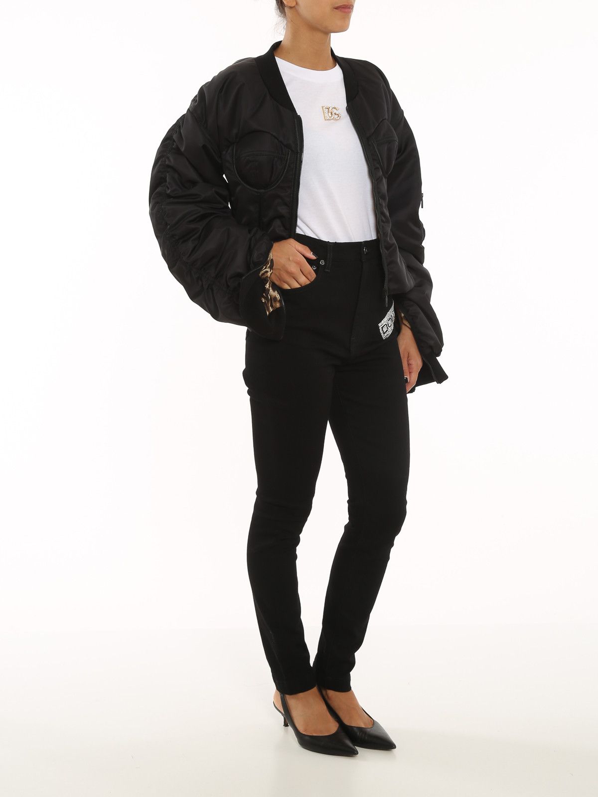 Dolce & Gabbana o1y0825 Bomber Jacket in Black Size XS / US 0-2 / IT 36-38 - 5 Thumbnail
