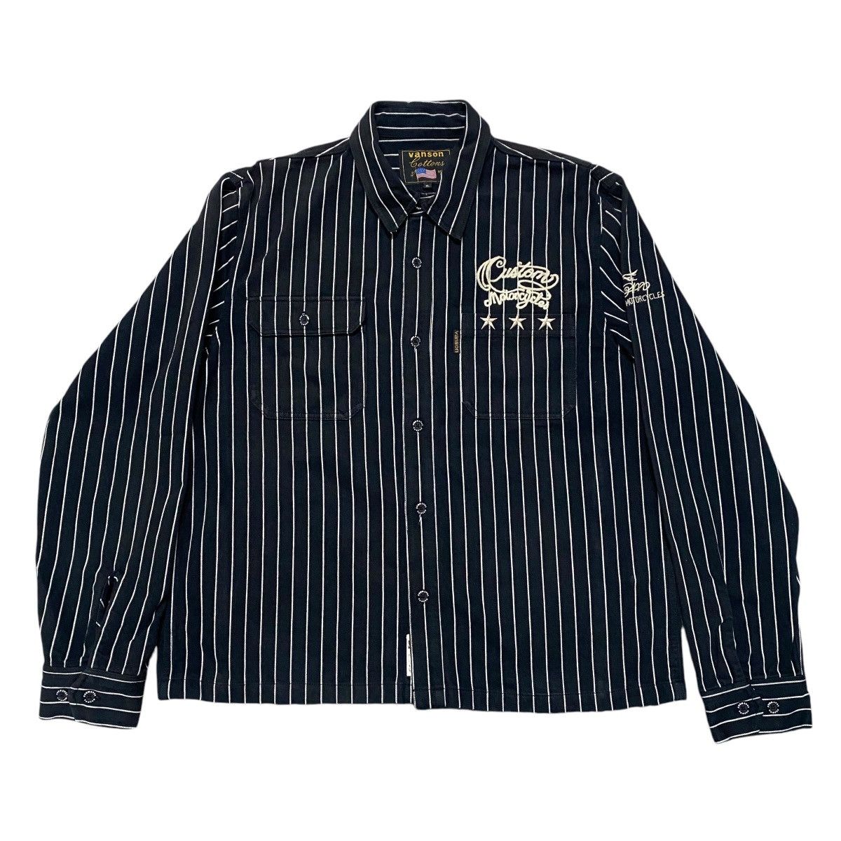 Vanson Leathers Vanson Leather Work Shirt Stripe Duck Canvas Size US XL / EU 56 / 4 - 14 Thumbnail