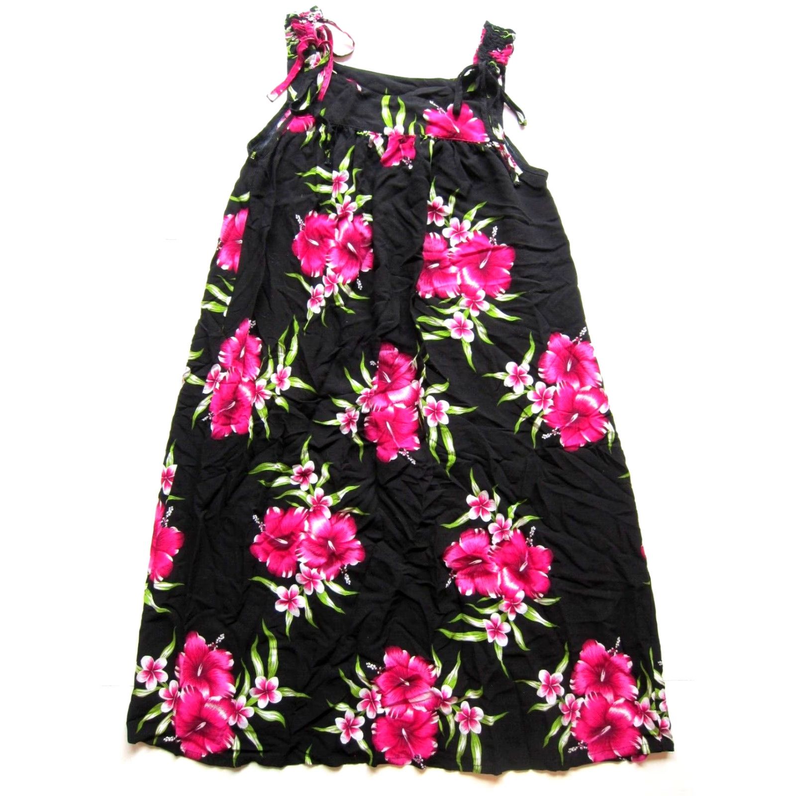 Vintage VINTAGE Aloha Fashion Maxi Dress Tank Sun Dress Women's Floral Long XXL Pink Green Black Large Size L / US 10 / IT 46 - 2 Thumbnail