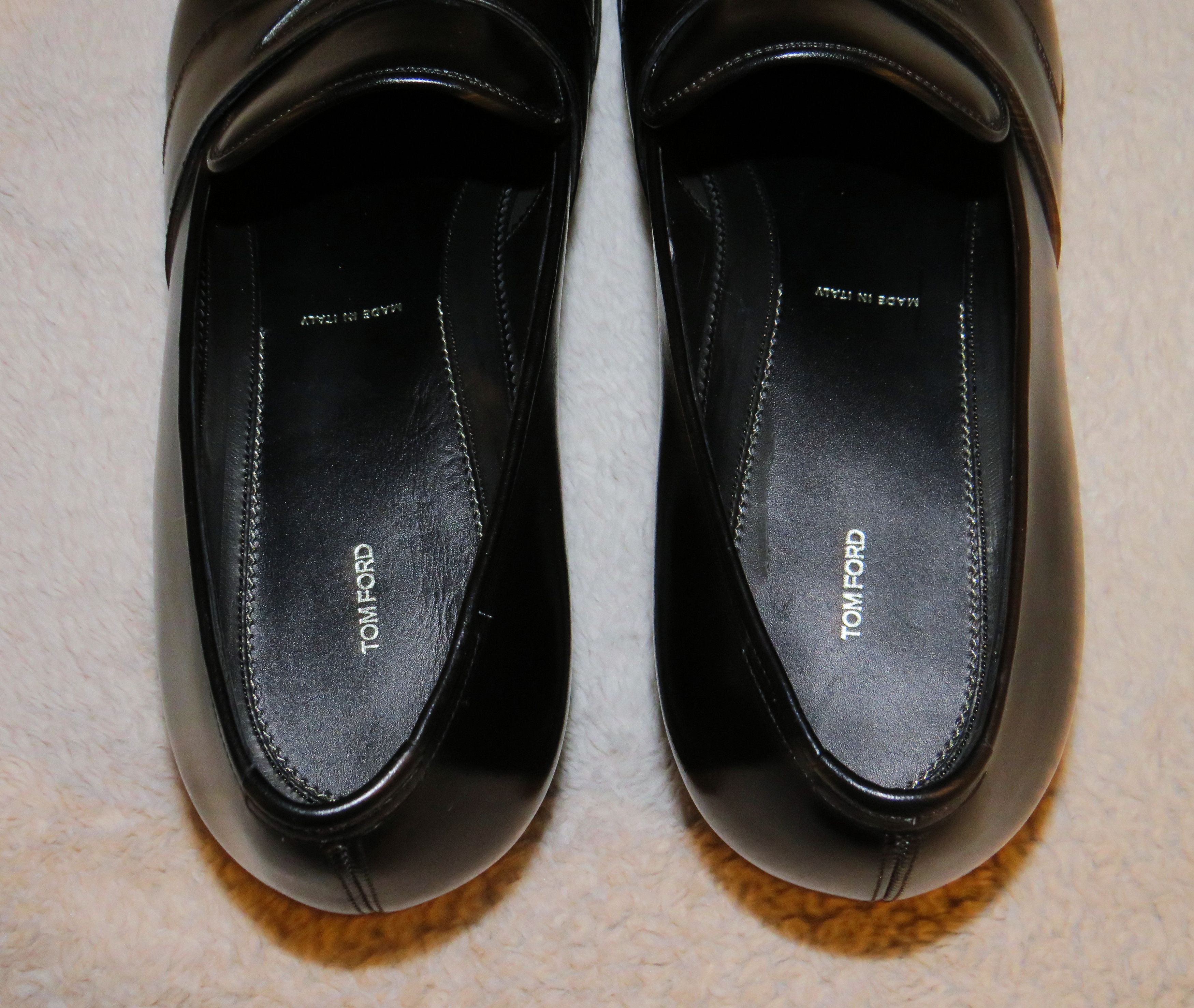 Tom Ford Black Calf Leather Strap Penny Loafers 7 B NWB $2200 Size US 7 / EU 40 - 12 Thumbnail