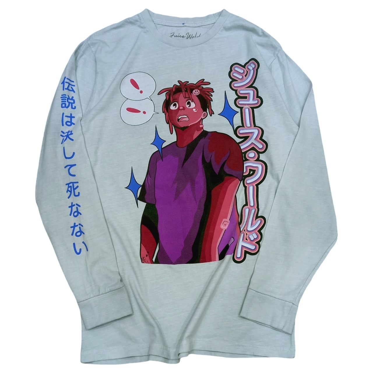 Band Tees × Rap Tees Juice Wrld Manga Anime Style Graphic Rap Tee LS Size US S / EU 44-46 / 1 - 1 Thumbnail