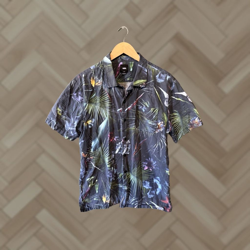 Vans Vans Mens Black Short Sleeve Floral Pattern Button Up Shirt Size Large Size US L / EU 52-54 / 3 - 1 Thumbnail