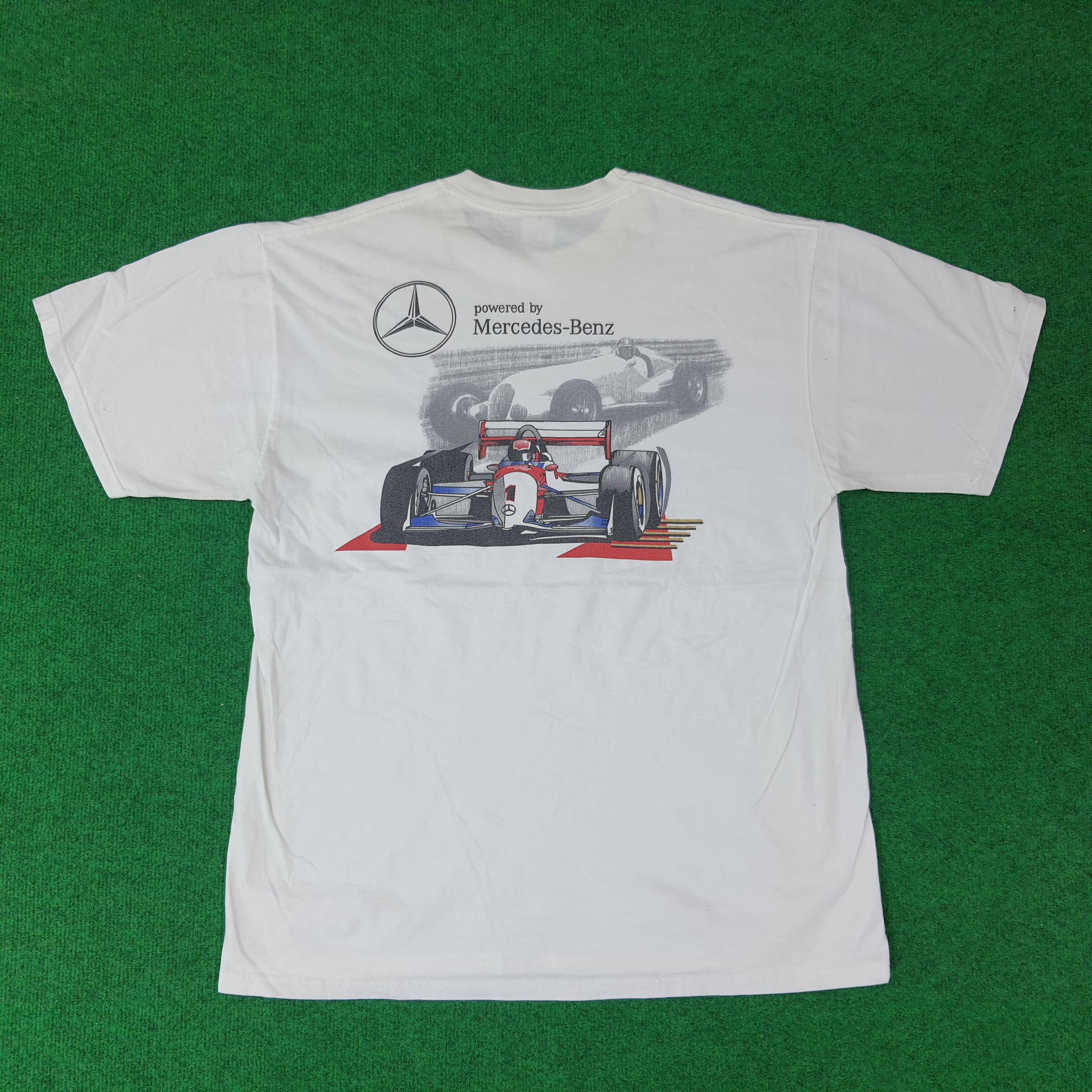 Mercedes-Benz Vintage Mercedes Benz F1 Racing Tshirt C259N34 Size US L / EU 52-54 / 3 - 1 Thumbnail