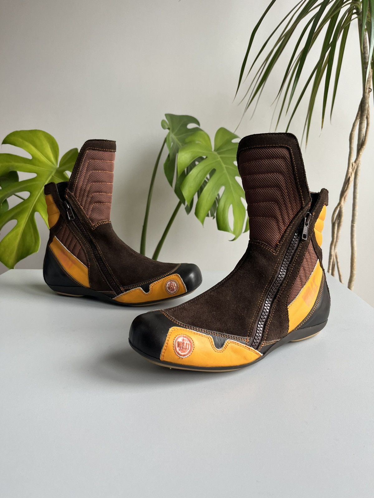 Walter Van Beirendonck Walter van Beirendonck W.&L.T. late 90s moto biker boots Size US 5 / IT 35 - 1 Thumbnail