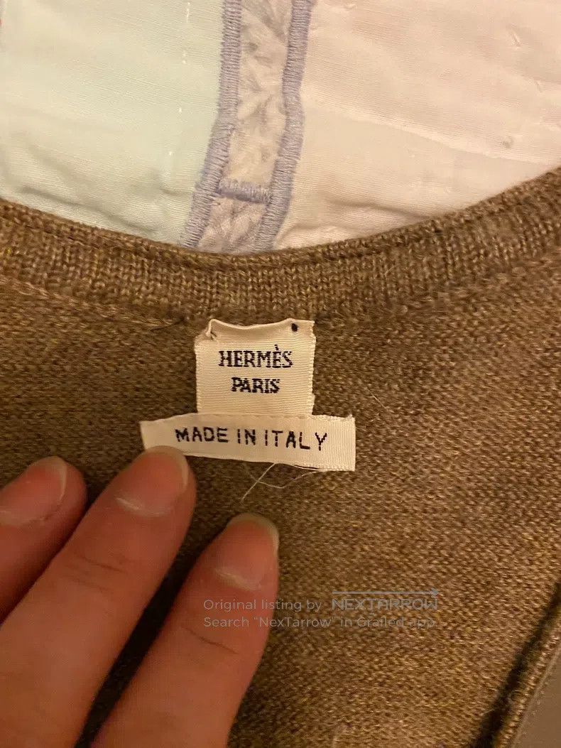Hermes Hermes Alpaca Wool and Leather Top Size XXS / US 00 / IT 34 - 6 Thumbnail