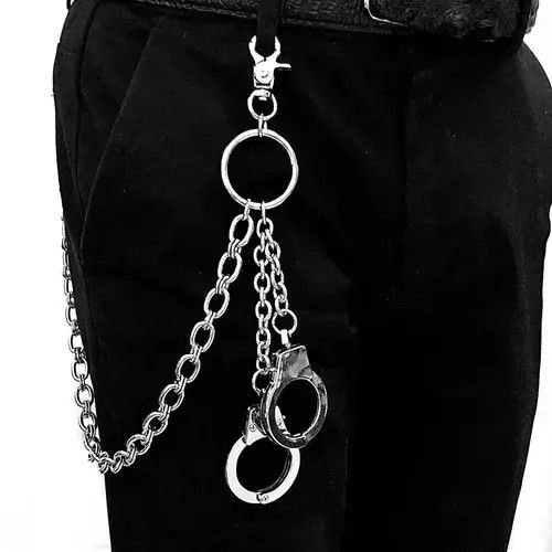 Jewelry Heavy Gunmetal Waist Biker Skull Wallet Key Chain Size ONE SIZE - 4 Thumbnail