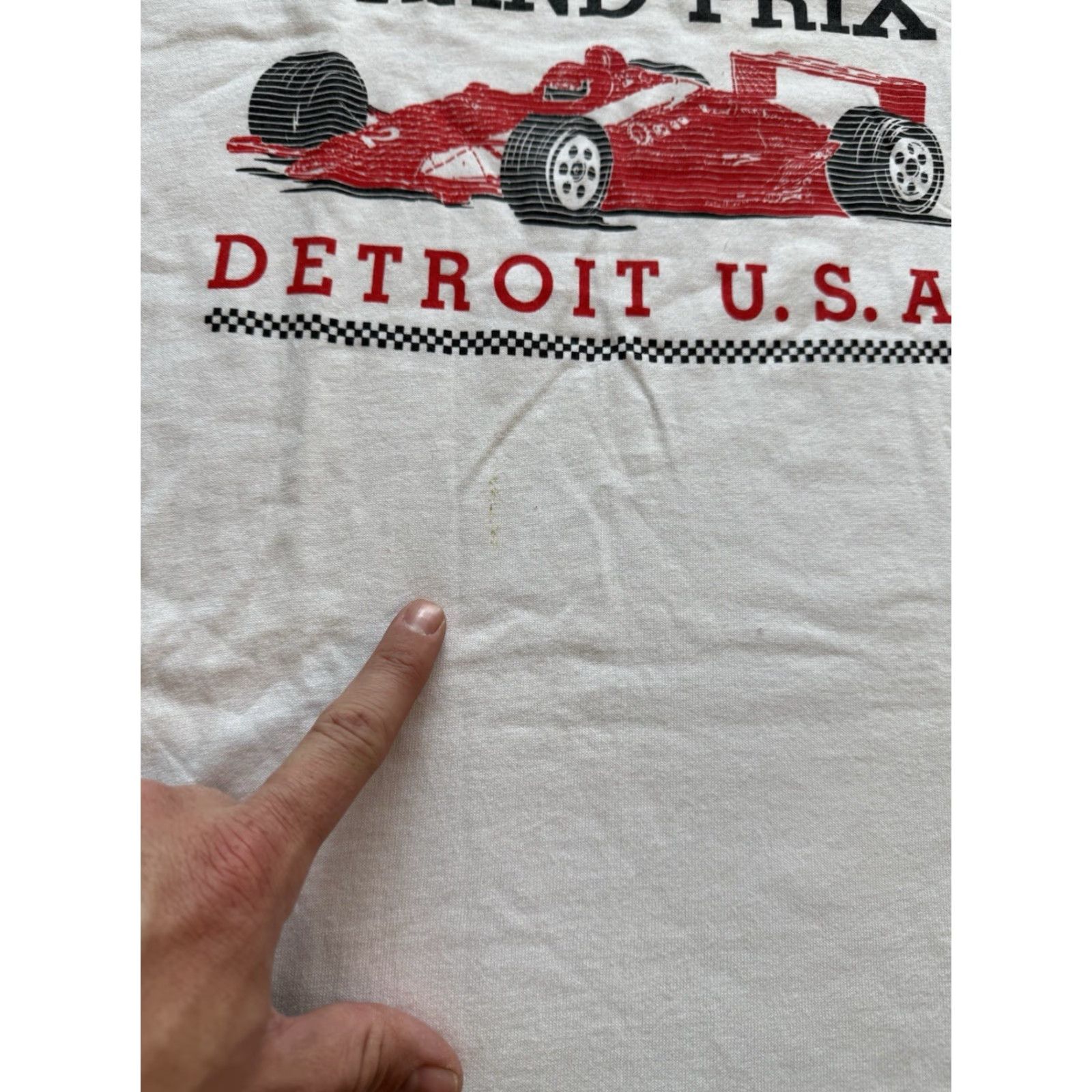 Fruit Of The Loom VINTAGE Belle Isle Detroit Grand Prix XI T Shirt L White Cotton 80s 90s Cars Sports Men Fruit of the Loom Logo Crew Neck Short Sleeve Vintage: Yes Size US L / EU 52-54 / 3 - 5 Thumbnail