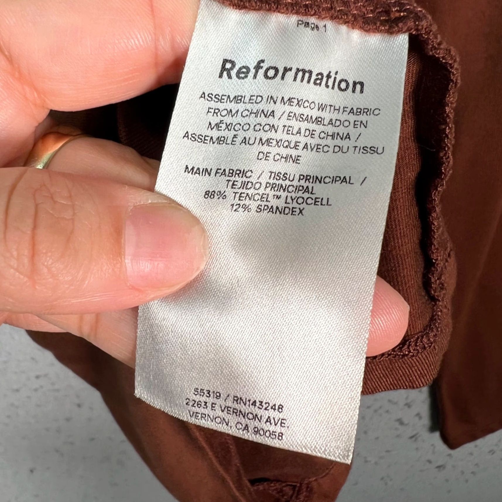Reformation Reformation Top Shirt Womens Small Brown Long Sleeve Turtleneck Pullover Casual Knit Stretch Everyday Basic Size S / US 4 / IT 40 - 4 Thumbnail