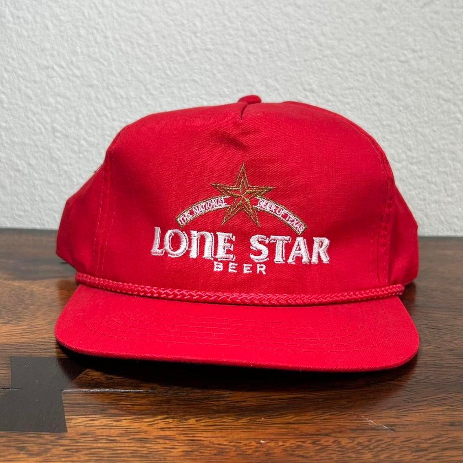 Vintage Lone star beer red hat Size ONE SIZE - 1 Thumbnail