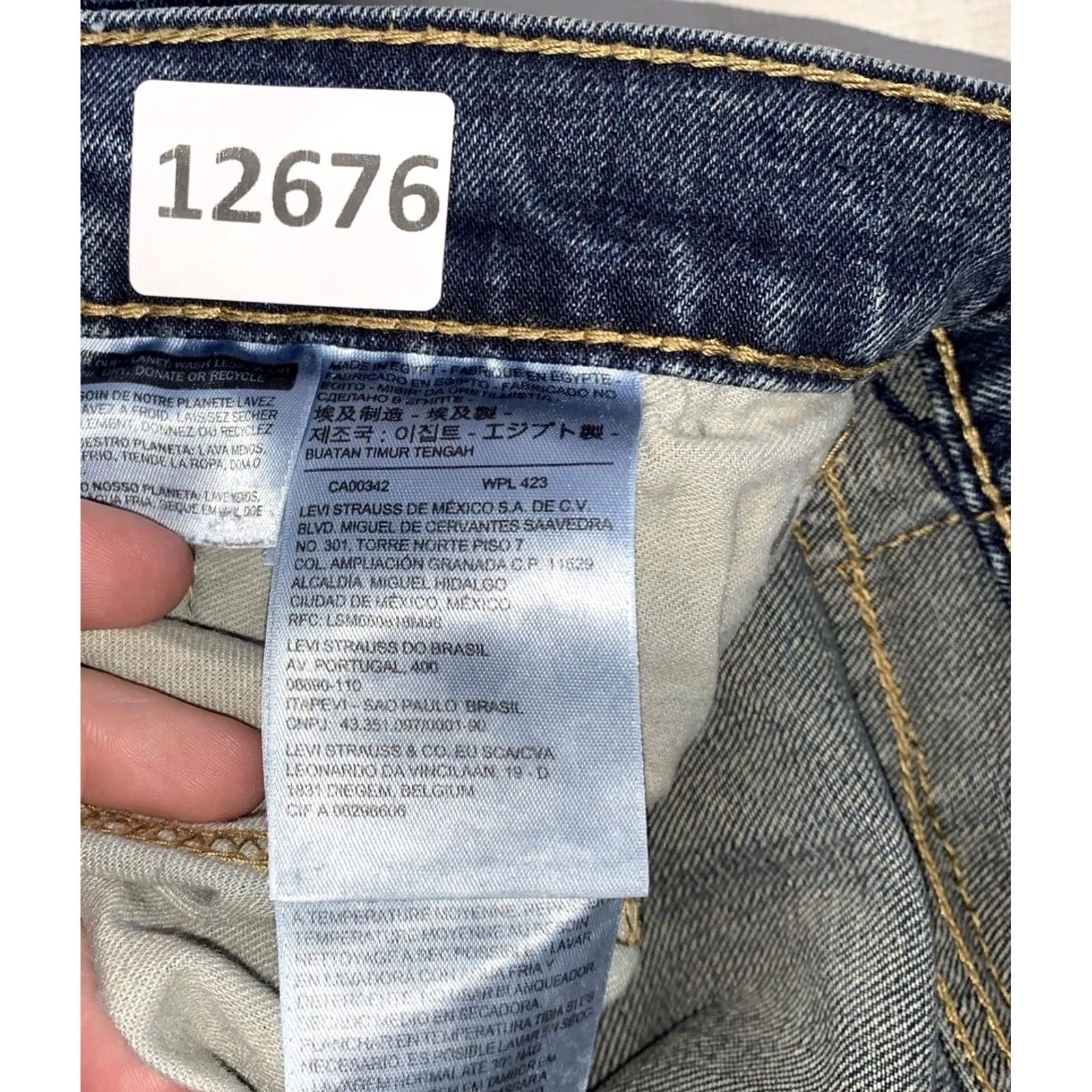 Levi's Levi’s 505 Regular Stretch Straight Jeans Men Blue Vintage Wash 34x30 Size US 34 / EU 50 - 6 Thumbnail