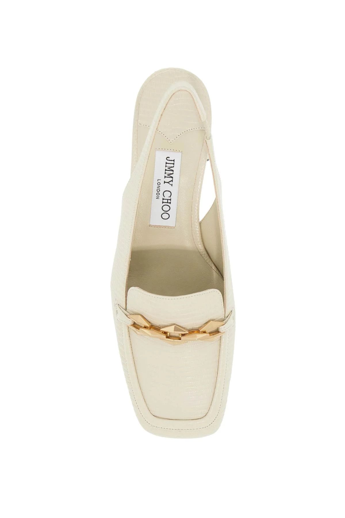 Jimmy Choo o1s22i1n1024 Slingback Diamond Tilda 45 Pumps in White Size US 7 / IT 37 - 2 Thumbnail
