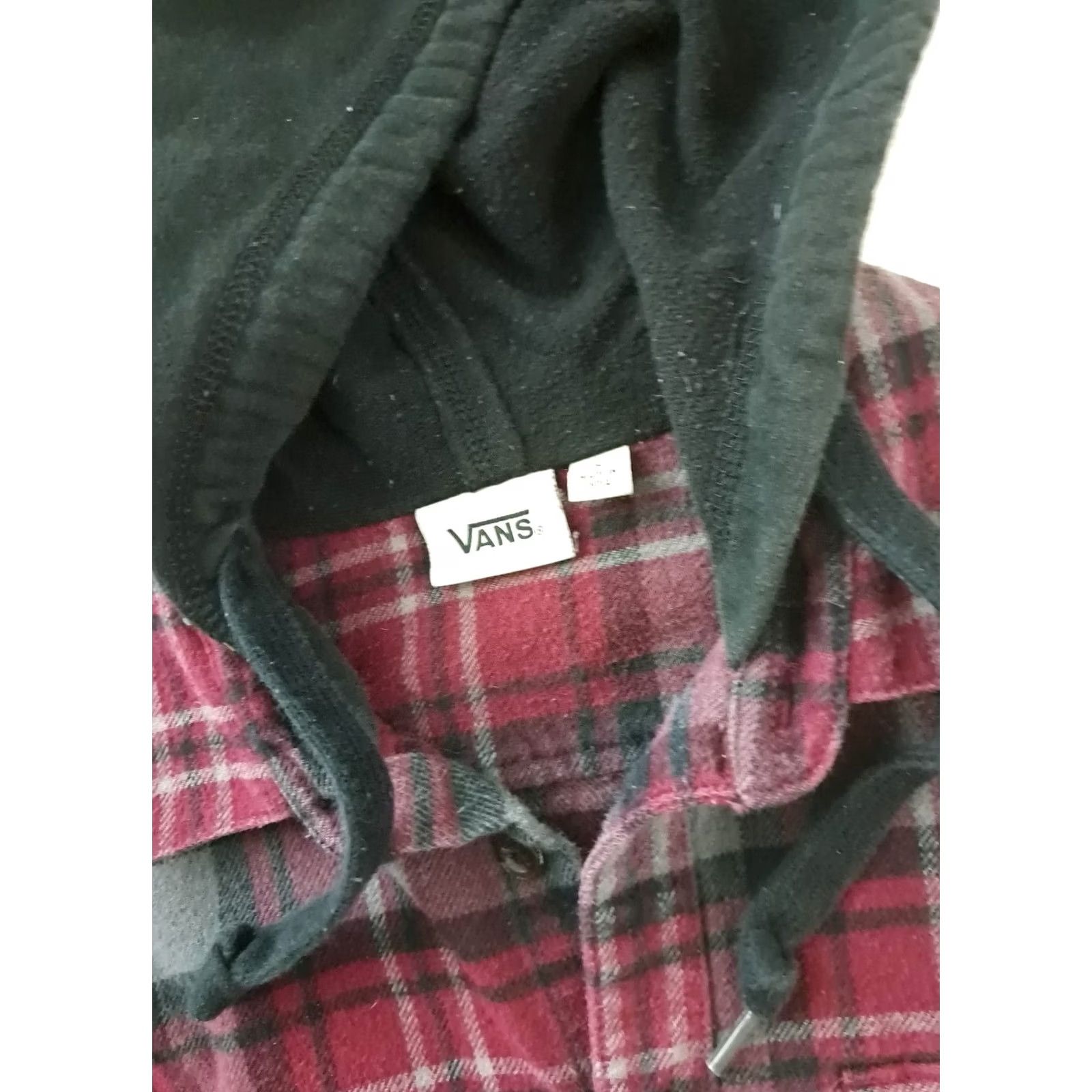 Vans VINTAGE Vans Flannel Hooded Shirt Small Plaid Button Full Size US S / EU 44-46 / 1 - 3 Thumbnail