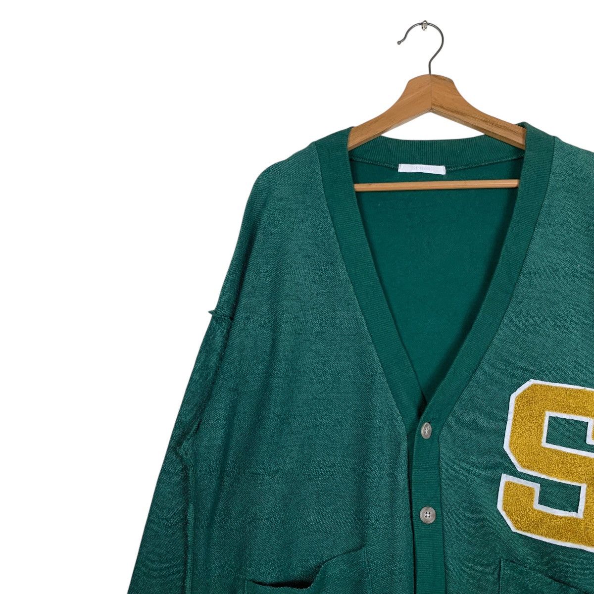 Japanese Brand SPINNS Capital S Green Light Cardigan #1454-C66 Size US M / EU 48-50 / 2 - 6 Thumbnail
