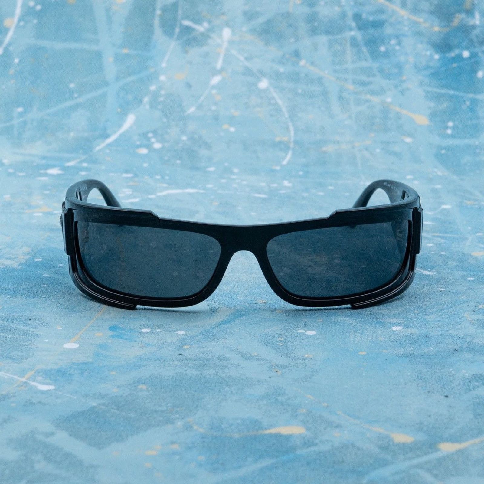 Versace Versace black medusa logo oversized shield sunglasses Size ONE SIZE - 2 Thumbnail