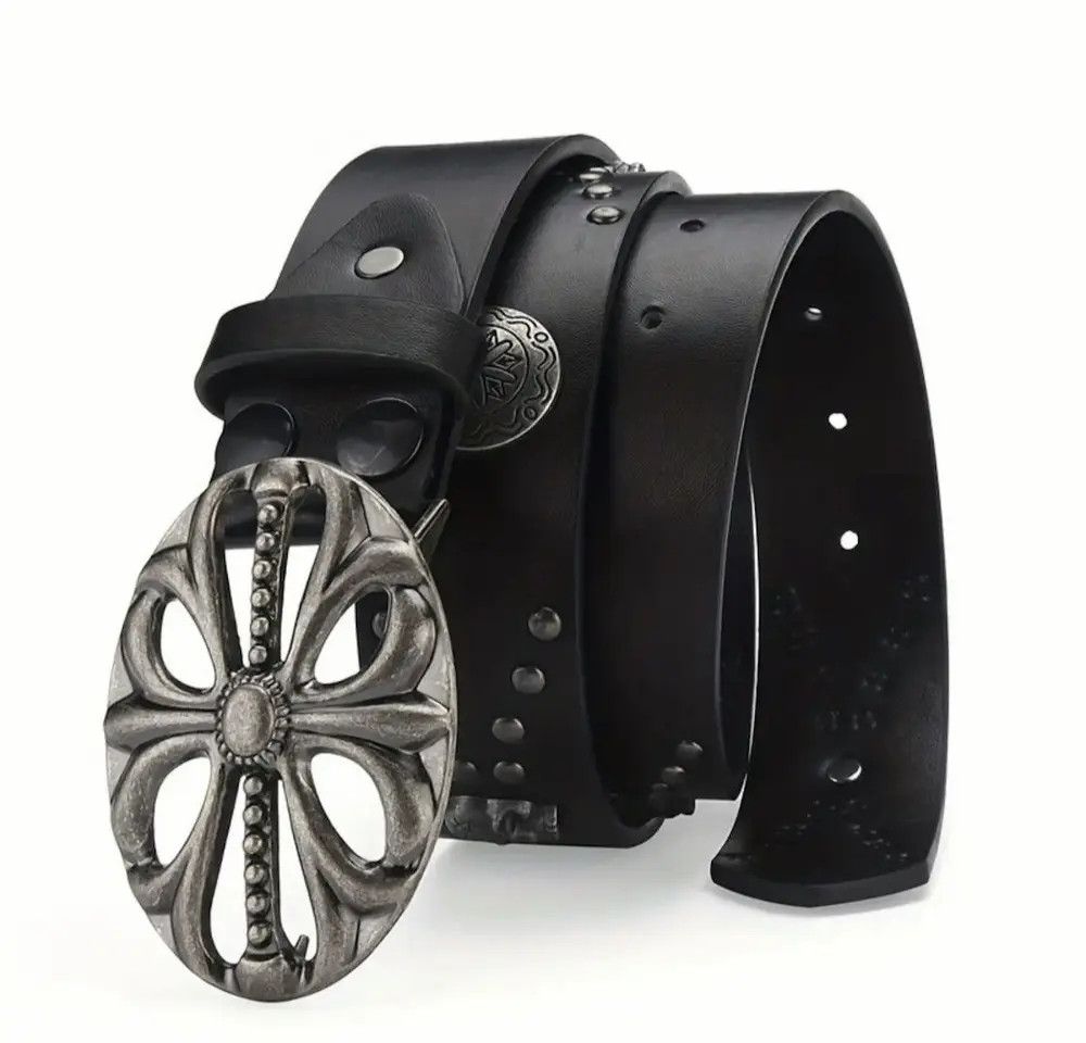 Jewelry Men's Belt Bohemian Style Belt Vintage Inlaid Skeleton Head Size ONE SIZE - 2 Thumbnail