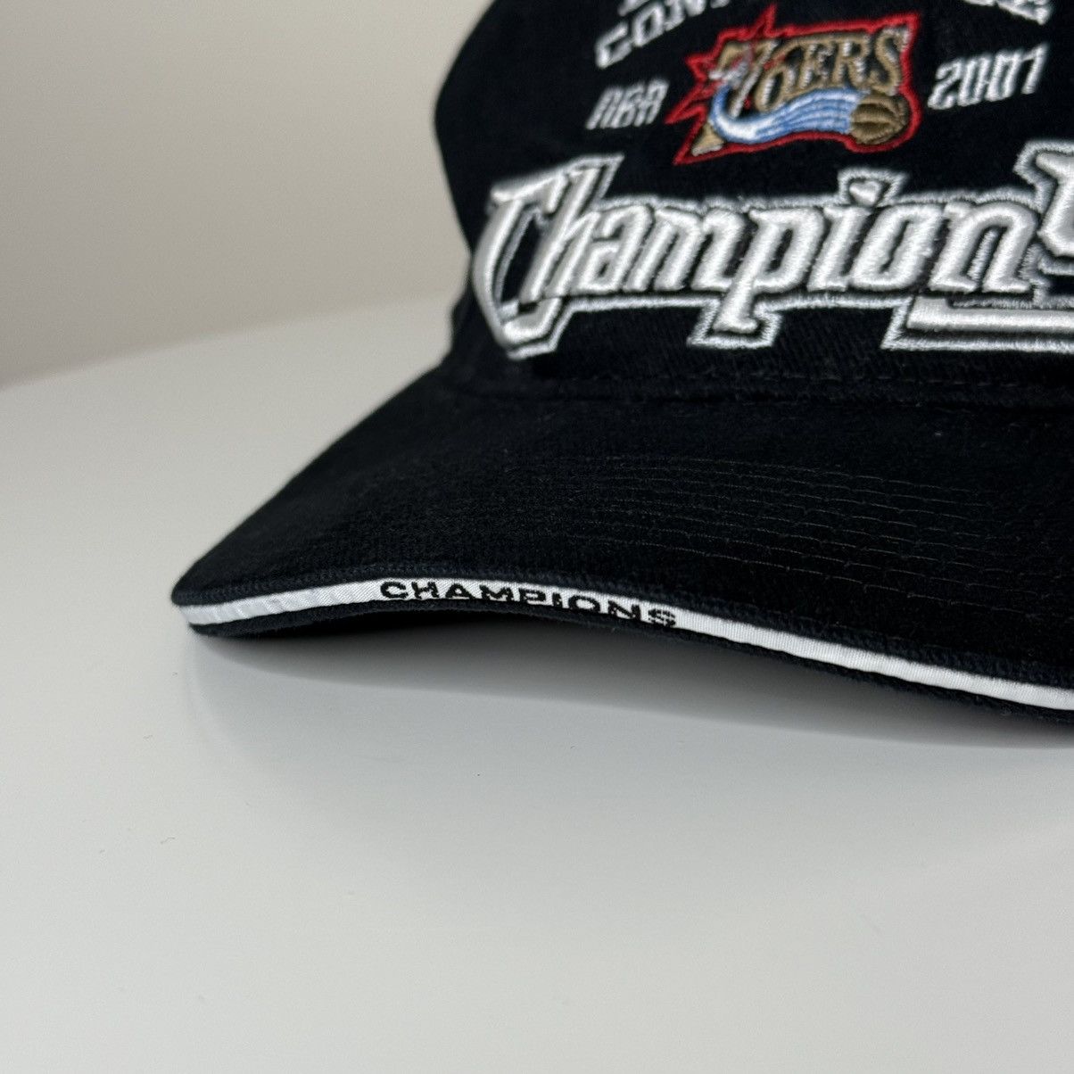 NBA Vintage NBA 76ers 2001 Eastern Conference Champions Cap Size ONE SIZE - 3 Thumbnail