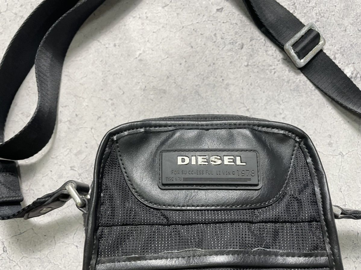 Diesel Diesel Leather Messenger Bag Black Y2K Size ONE SIZE - 3 Thumbnail