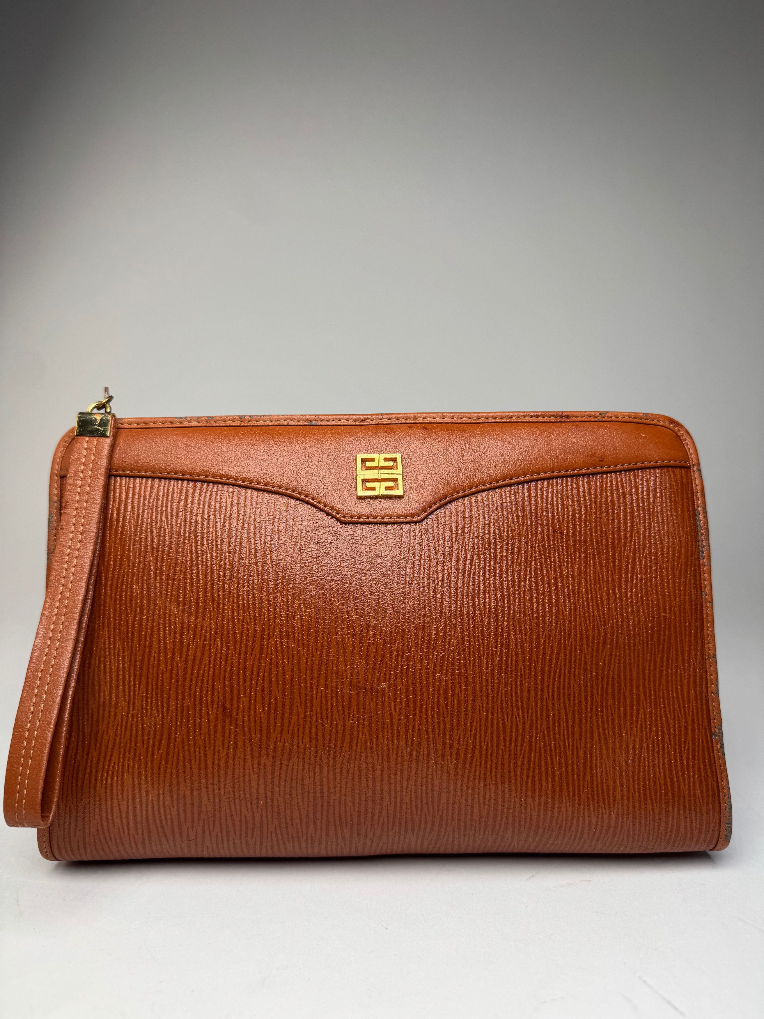 Givenchy Vintage Leather Clutch Brown Size ONE SIZE - 1 Thumbnail