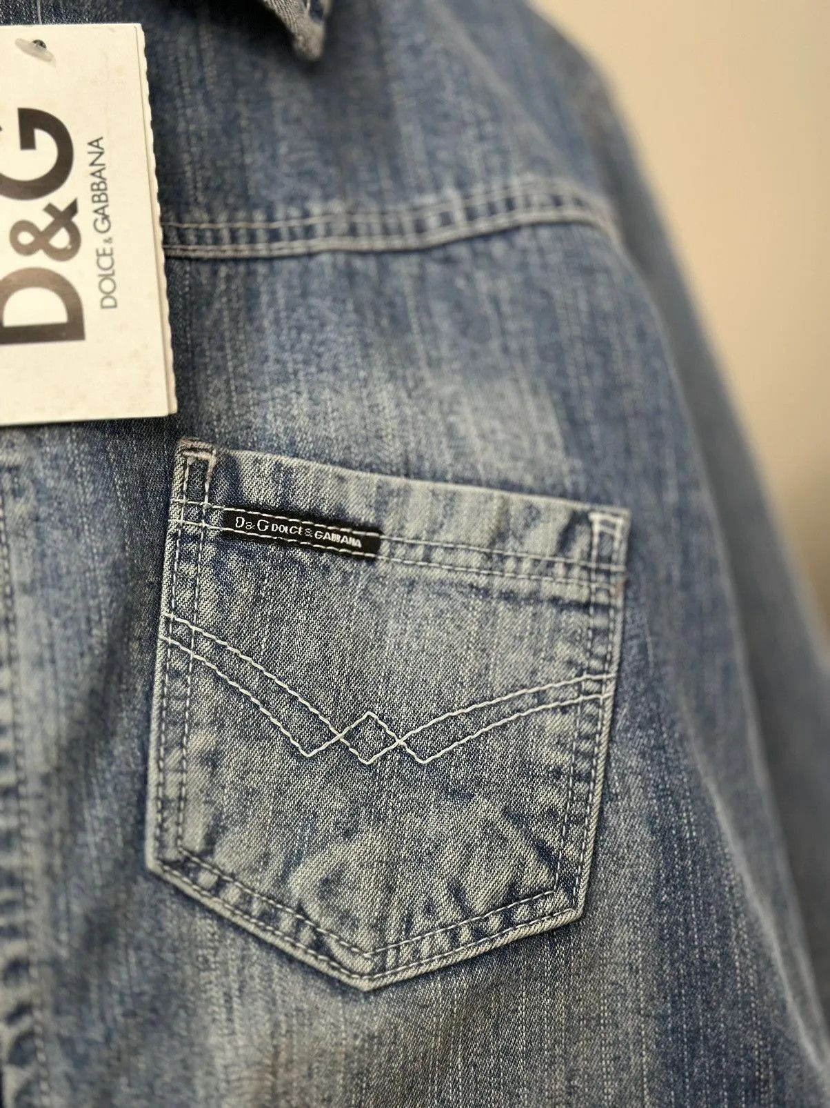 Dolce & Gabbana Vintage Dolce Gabbana Denim Jacket Leather Diesel style Punk Size US S / EU 44-46 / 1 - 9 Thumbnail