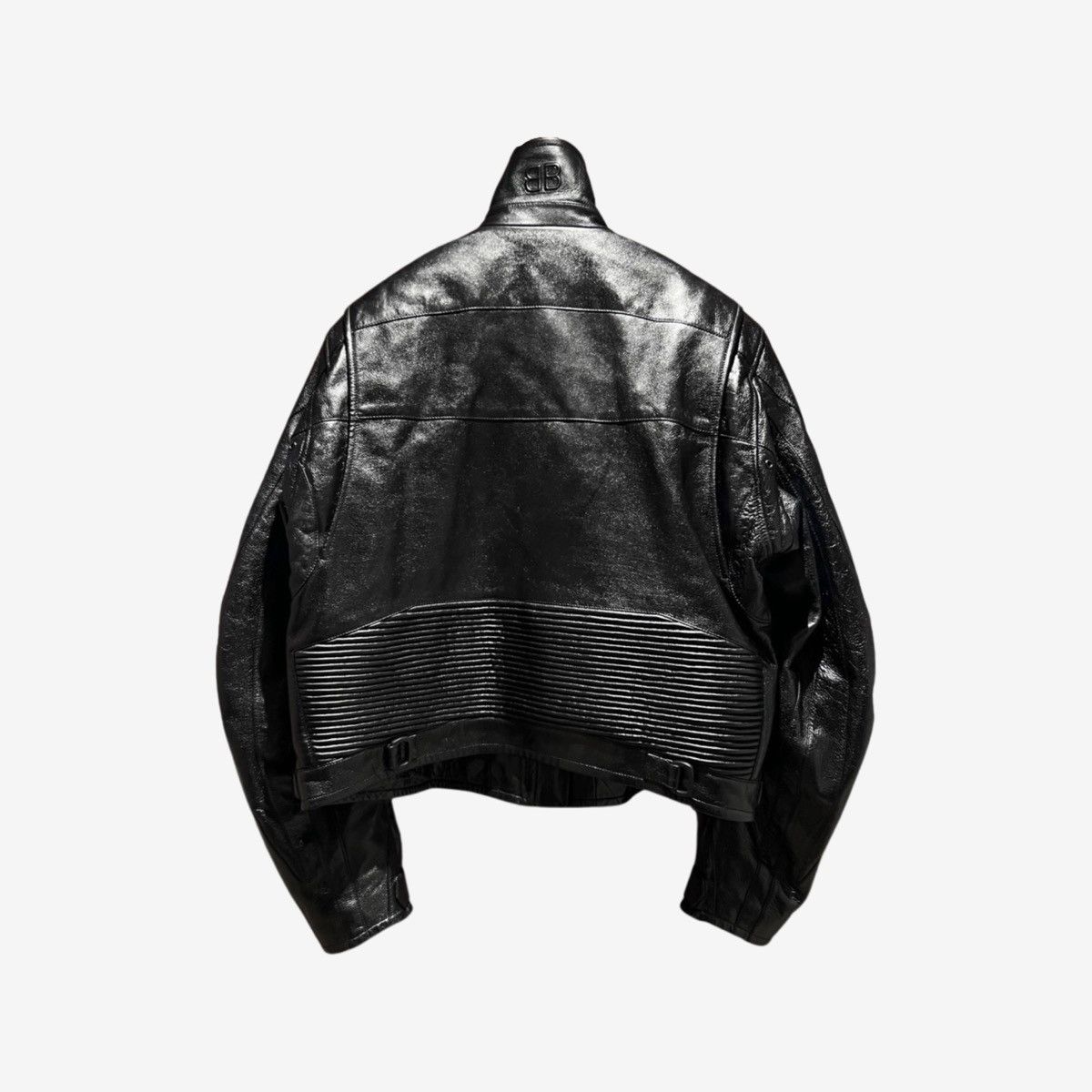 Balenciaga *RARE* Balenciaga AW19 Racer Moto Buffalo Leather Jacket Size US S / EU 44-46 / 1 - 4 Thumbnail