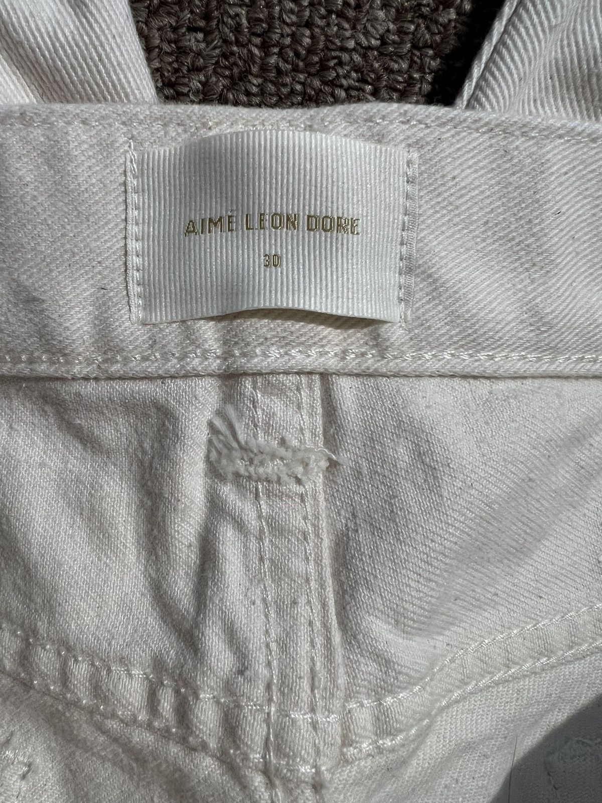 Aime Leon Dore ALD Straight Fit Denim Natural Cream Size US 30 / EU 46 - 4 Thumbnail
