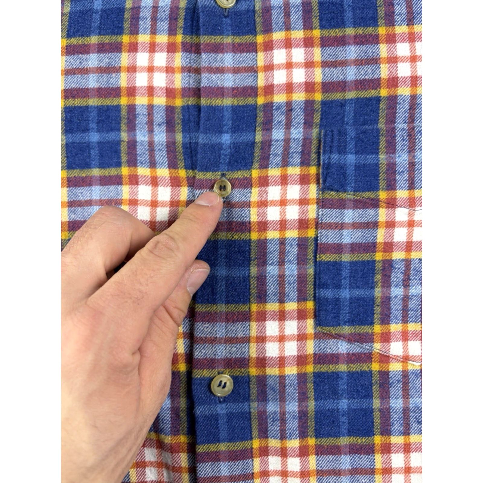 Vintage VINTAGE APC Rue Madame Paris Shirt Mens XS Blue Plaid Heavy Flannel Button Up Size US XS / EU 42 / 0 - 3 Thumbnail