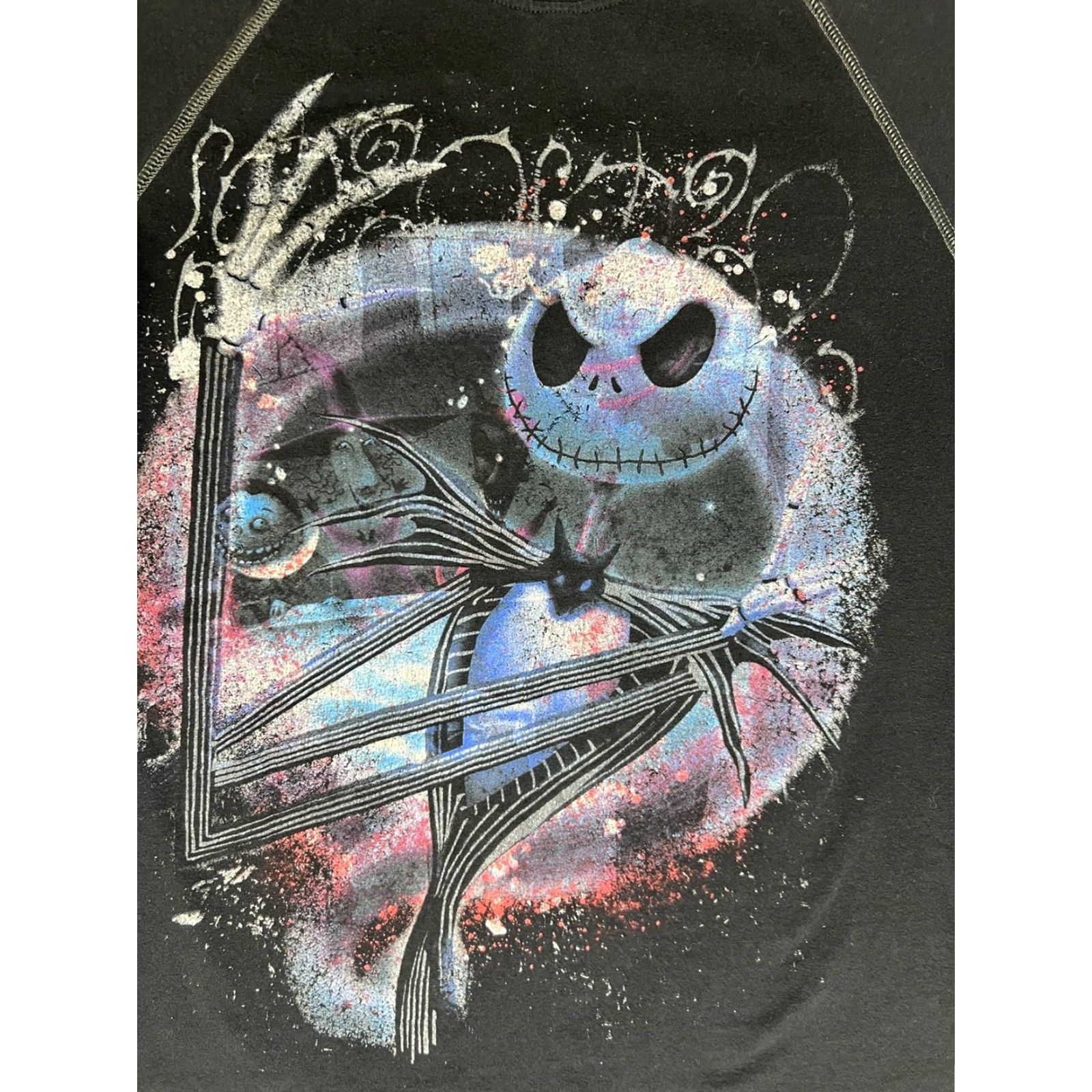 Disney VINTAGE Disney The Nightmare Before Christmas T-Shirt Medium Unisex Adults Black 90s Cartoon Christmas Shirt Mens Womens Size US M / EU 48-50 / 2 - 2 Thumbnail