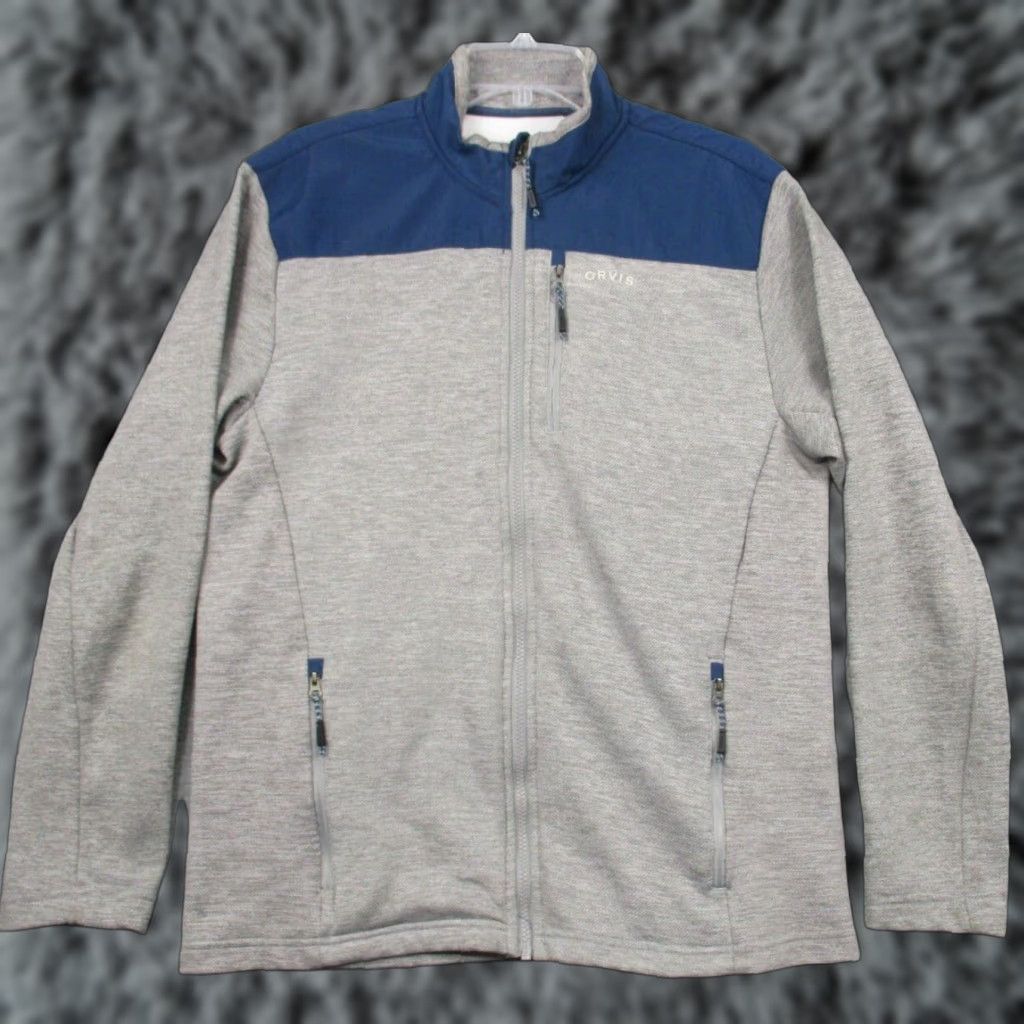 Orvis Orvis Jacket Blue L Men Fleece Lined Full Zip Mock Neck Colorblock Size US L / EU 52-54 / 3 - 1 Thumbnail