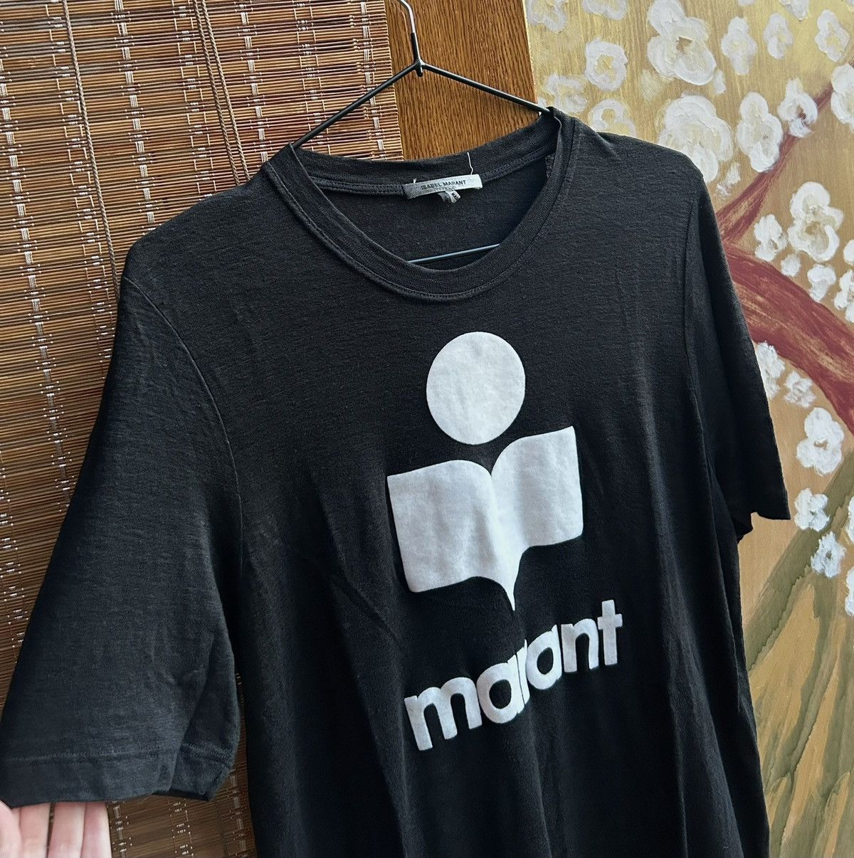 Isabel Marant Isabel Marant Karman Logo Black Linen T-Shirt Size M Men’s Size US M / EU 48-50 / 2 - 3 Thumbnail