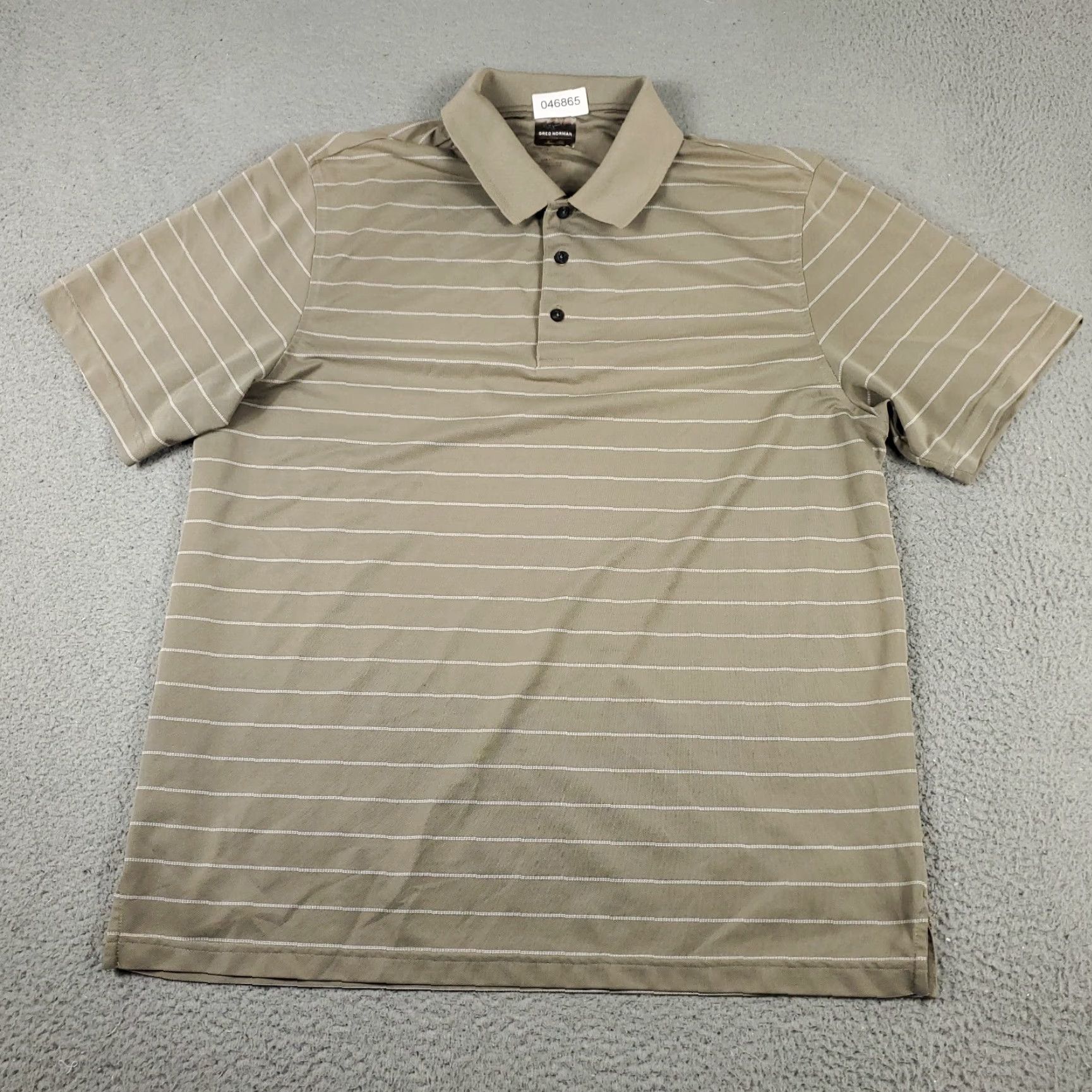 Vintage Greg Norman Polo Shirt Mens XL Brown Striped Golf Casual Short Sleeve Size US XL / EU 56 / 4 - 2 Thumbnail