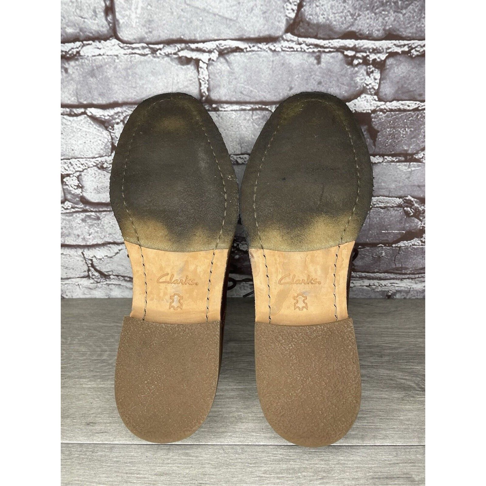 Clarks Clarks Brown Leather Oxfords Lace Up Gum Soles Shoes Men Sz Size US 9.5 / EU 42-43 - 19 Thumbnail