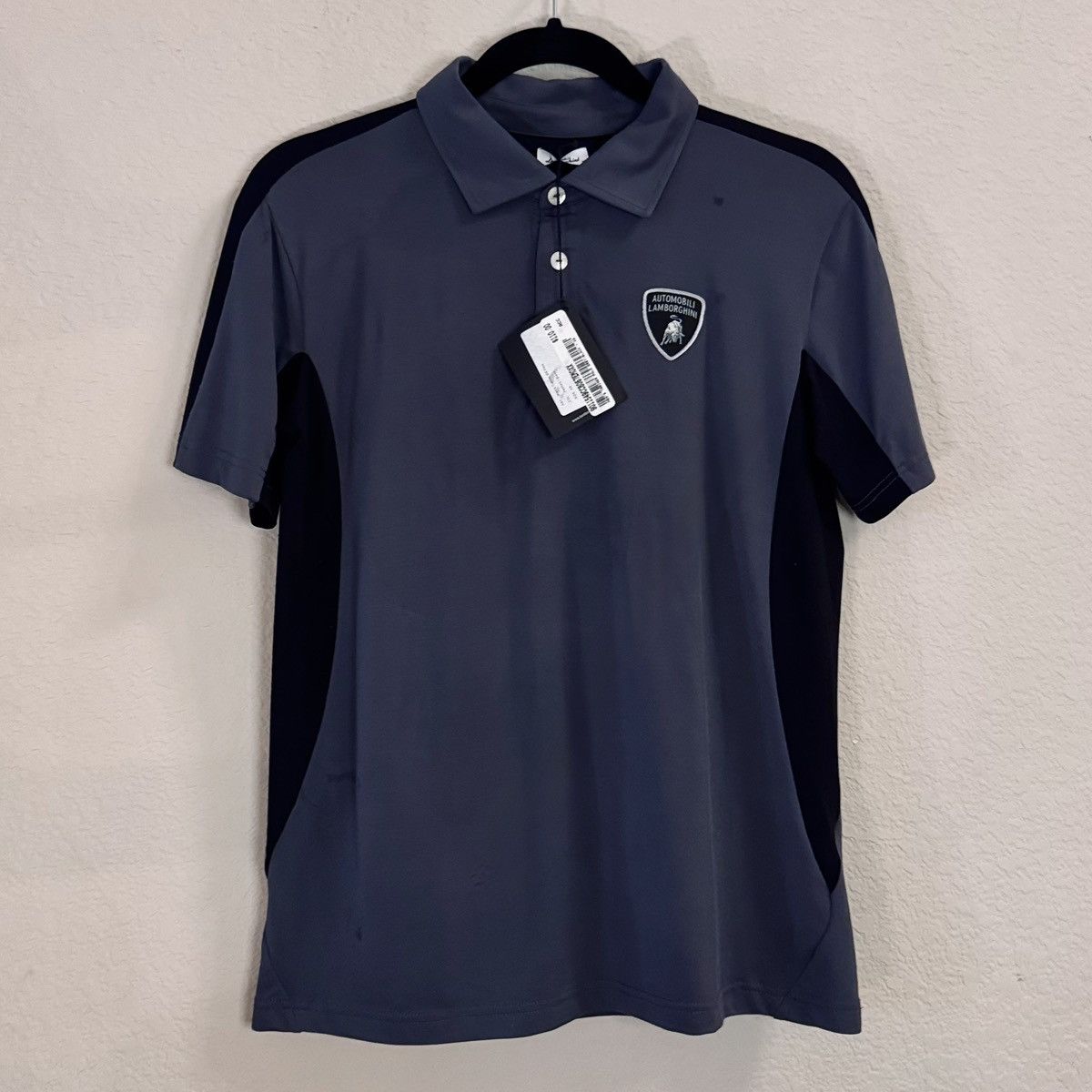Lamborghini NWT MEN LAMBORGHINI BLACK ACTIVE POLO SHIRT Size US S / EU 44-46 / 1 - 1 Thumbnail