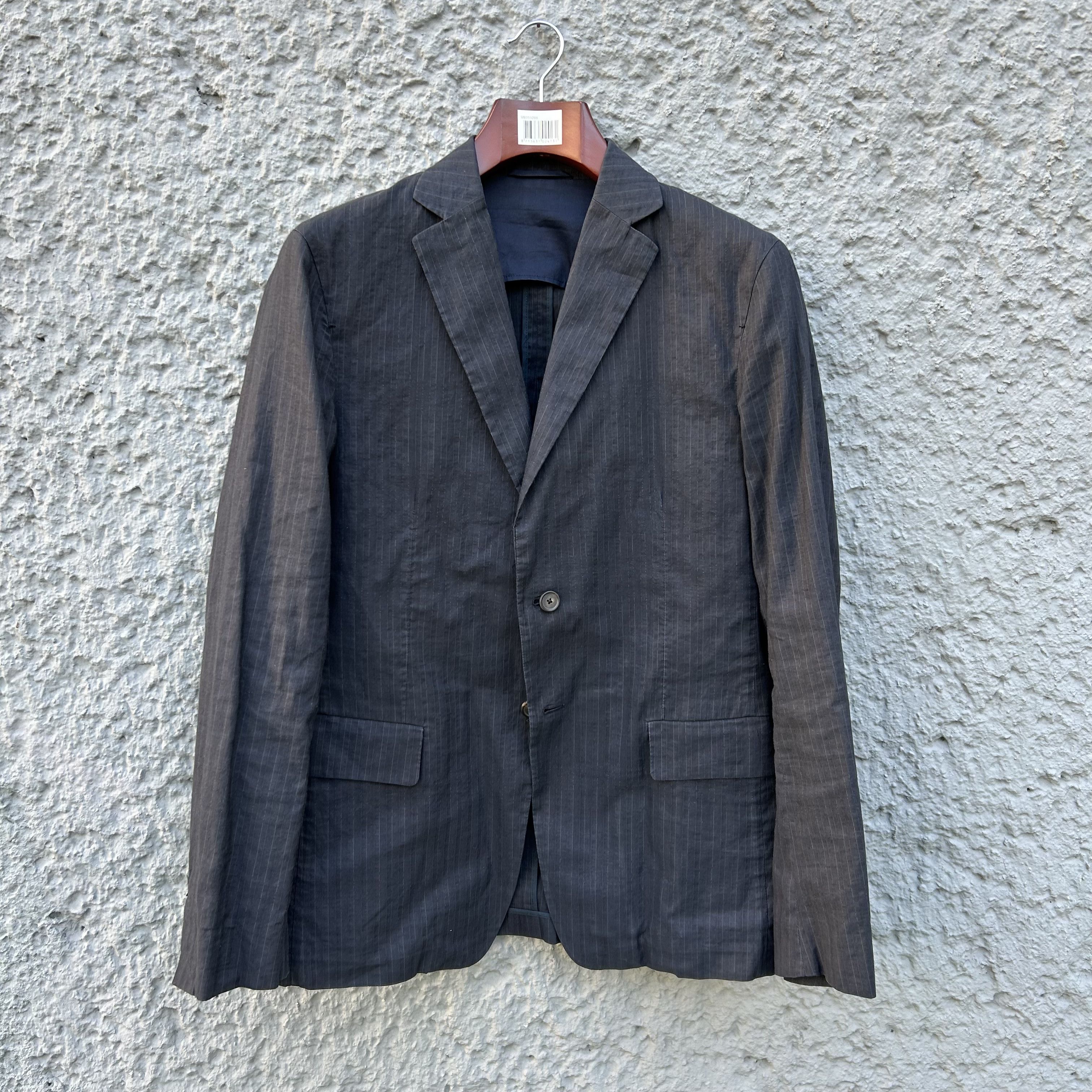 Jil Sander Jil Sander Dark Blue Pinstripe Blazer Jacket Size 48R - 3 Thumbnail