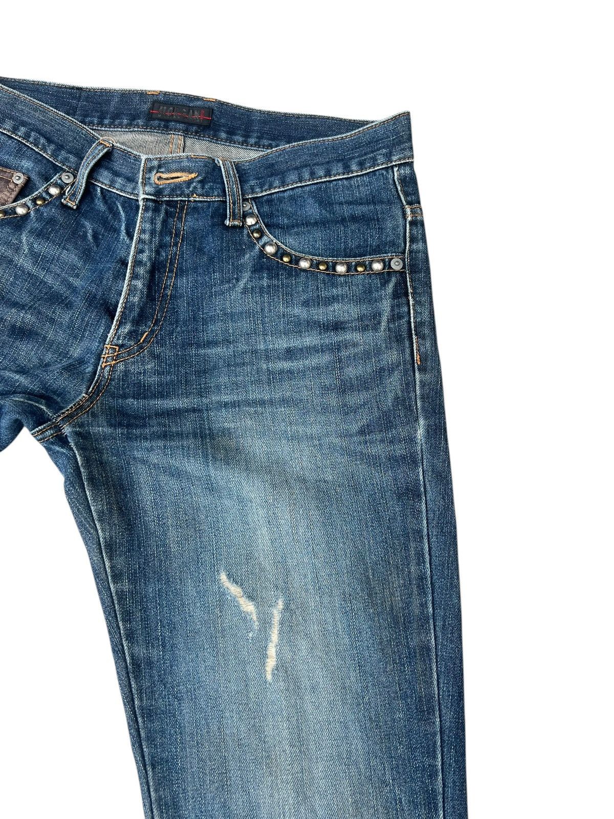 Morgan Homme Morgan Homme Japan Flap Pocket Distress Denim Flare Jeans Size US 31 - 9 Thumbnail