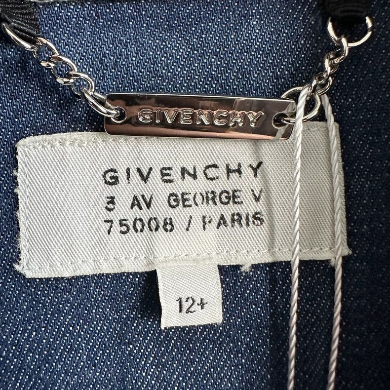 Givenchy Givenchy Size12 Gradient Logo Denim Jacket Size 12 Size US M / EU 48-50 / 2 - 4 Thumbnail