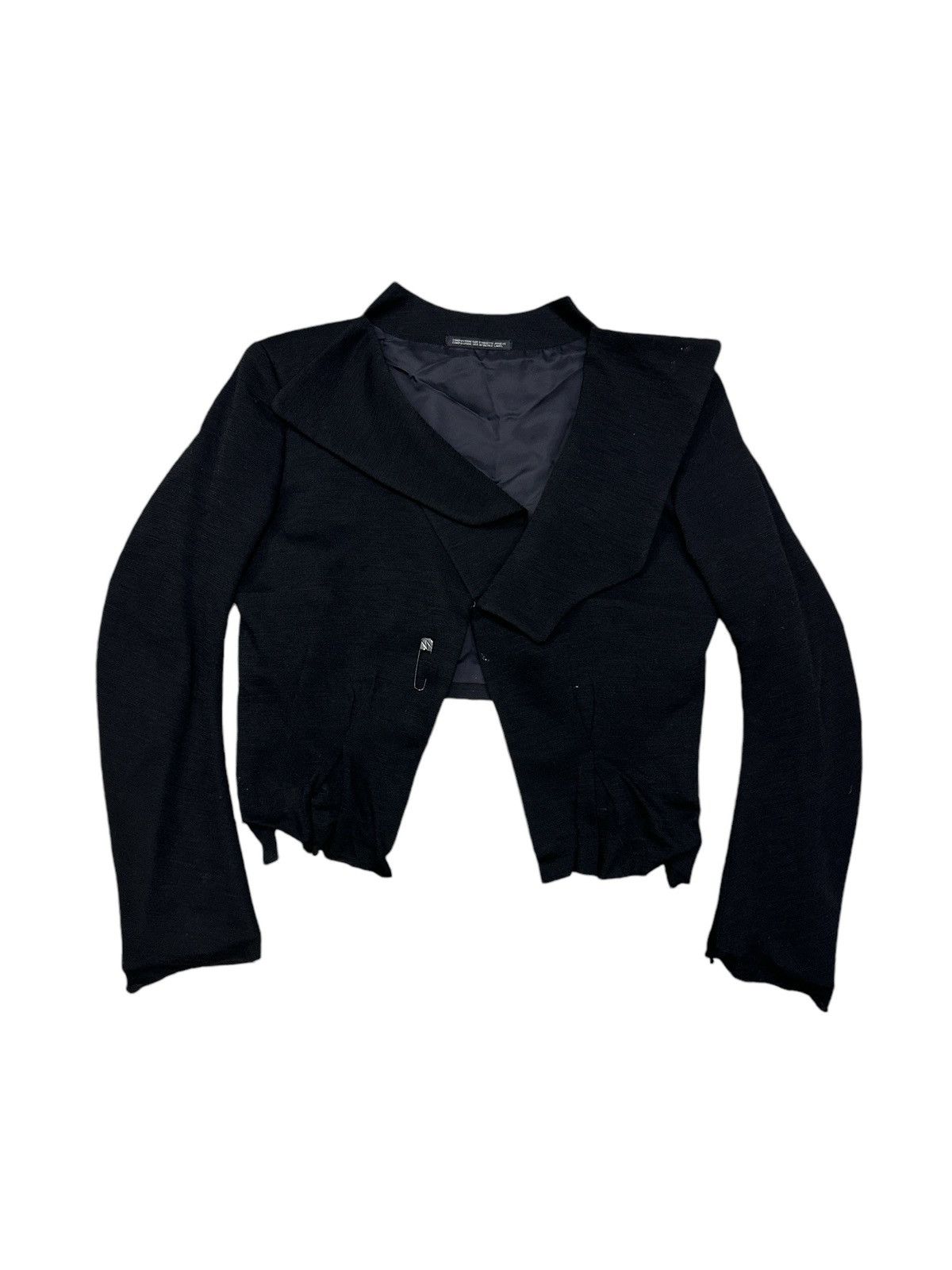 YOHJI YAMAMOTO UNSYMMETRICAL CROPPED COAT JACKET