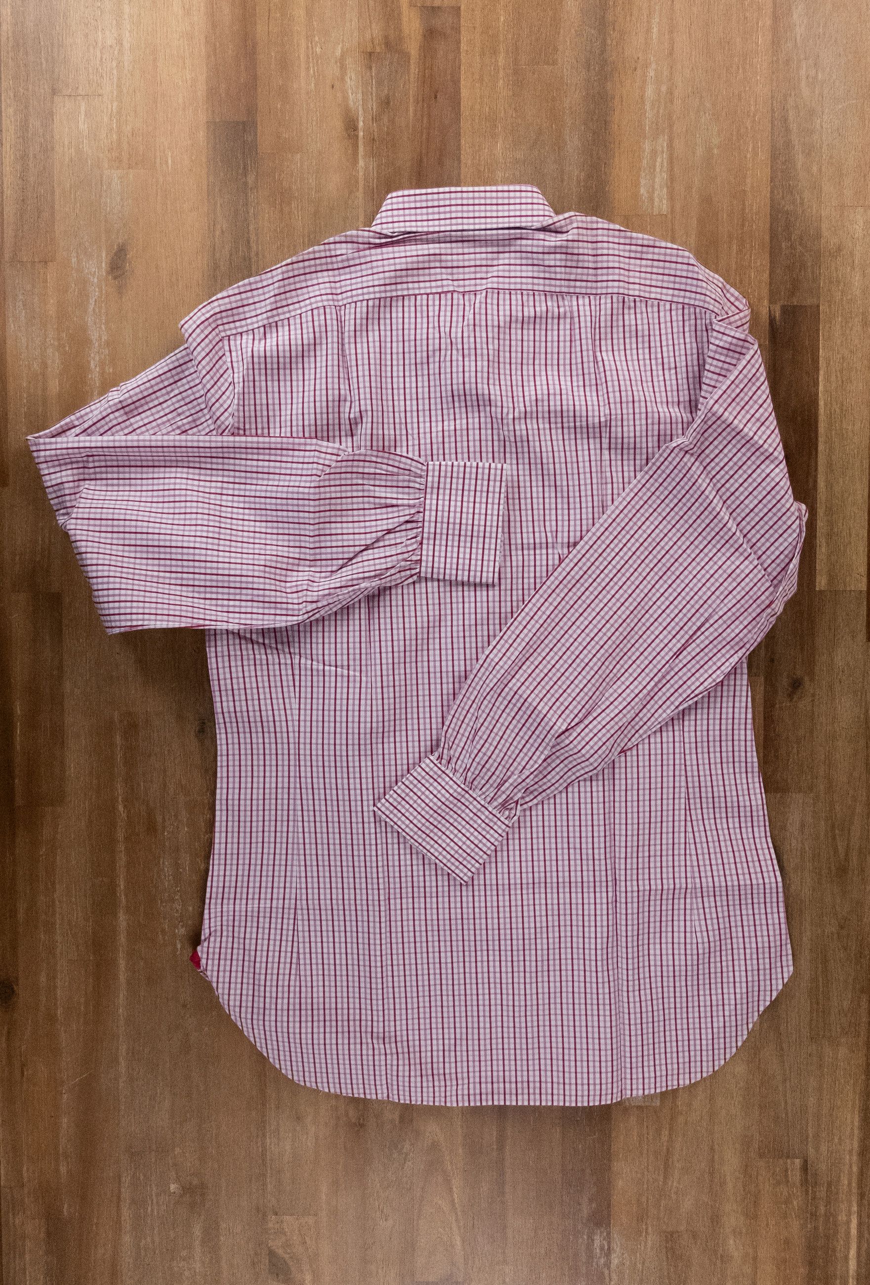 Kiton KITON Cipa Napoli pink plaid cotton dress shirt 40 / 15.75 Size US M / EU 48-50 / 2 - 6 Thumbnail
