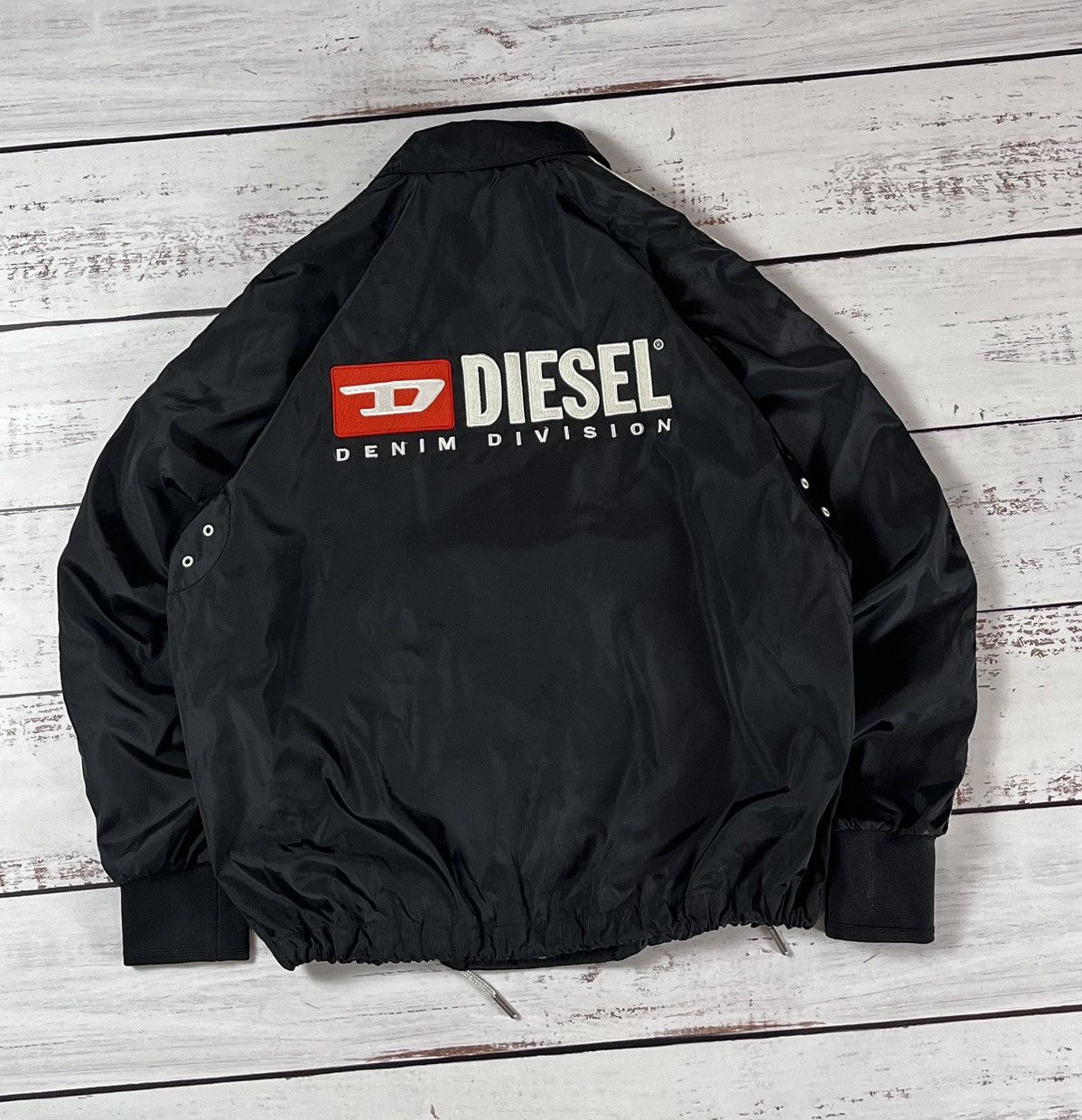 Diesel Windbreaker Diesel J-Akito Relahed Fit Black Zip Jacket Y2K Size US S / EU 44-46 / 1 - 2 Thumbnail