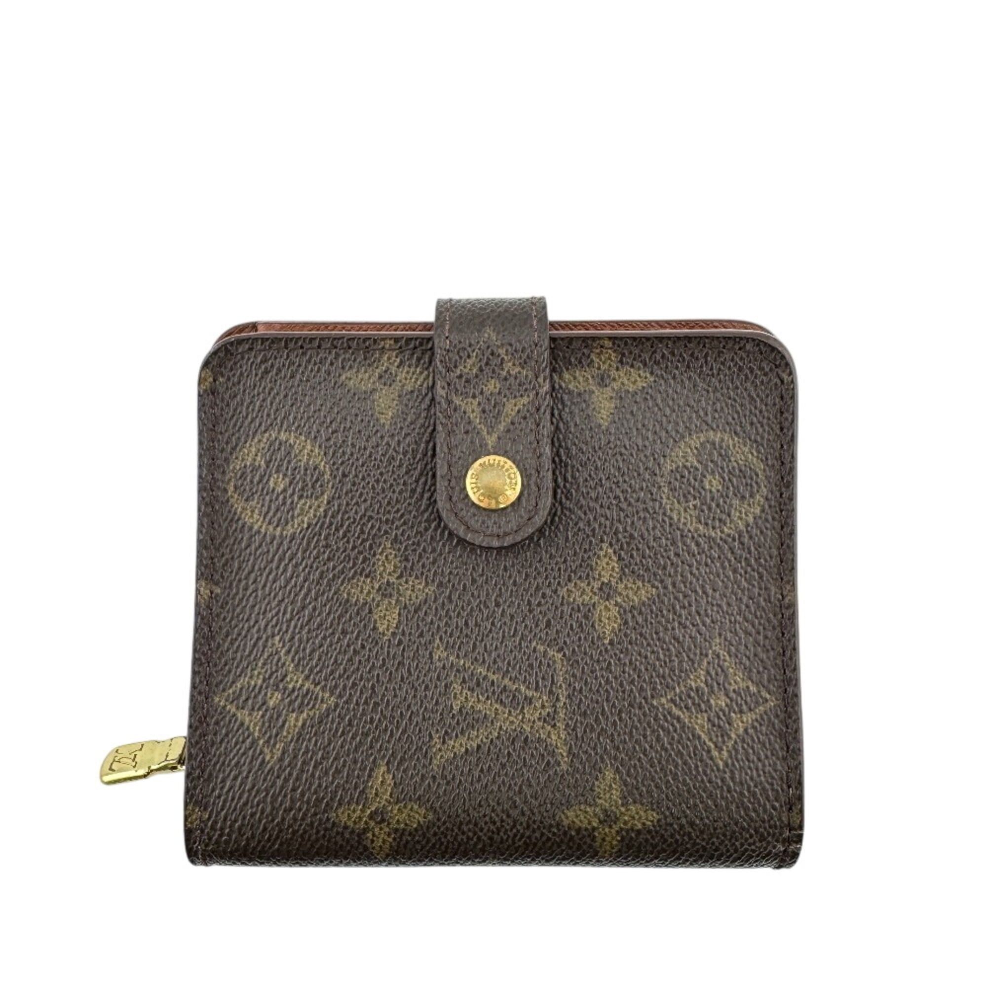 Louis Vuitton LOUIS VUITTON M61667 Compact Zip Wallet Monogram Bi-fold Brown Size ONE SIZE - 1 Thumbnail