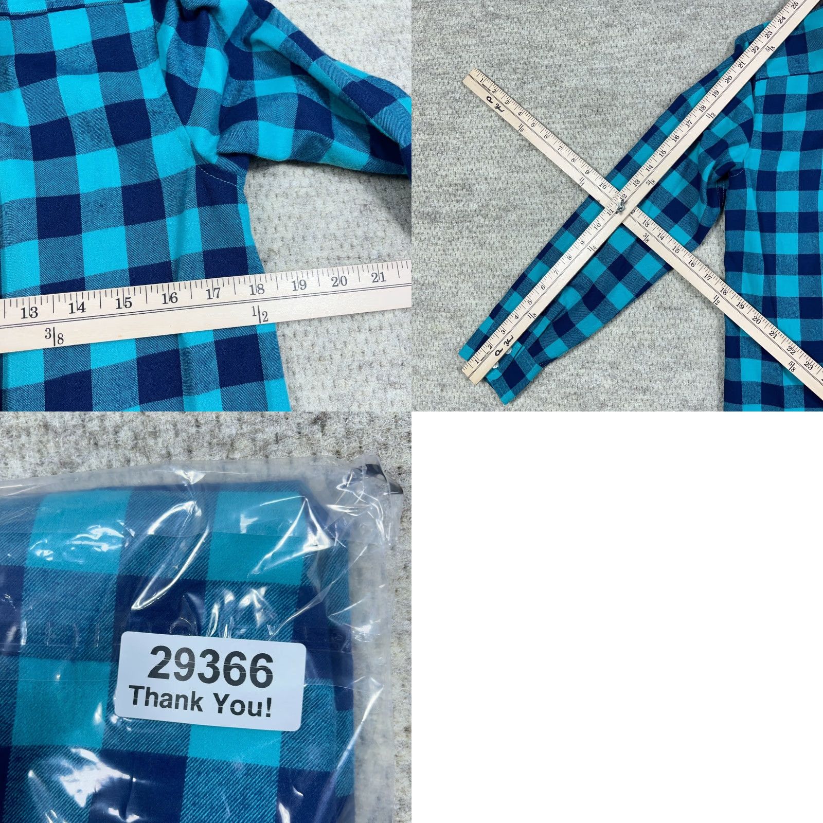Vineyard Vines Vineyard Vines Shirt Women Size 2 Flannel Buffalo Plaid Teal Blue Preppy Performance Easy Care All Seasons Size XS / US 0-2 / IT 36-38 - 8 Thumbnail