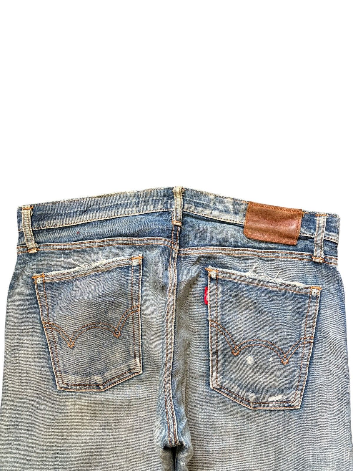 Edwin Vintage Edwin 502 Mud Wash Distressed Jeans Talon Zipper Size US 33 - 4 Thumbnail