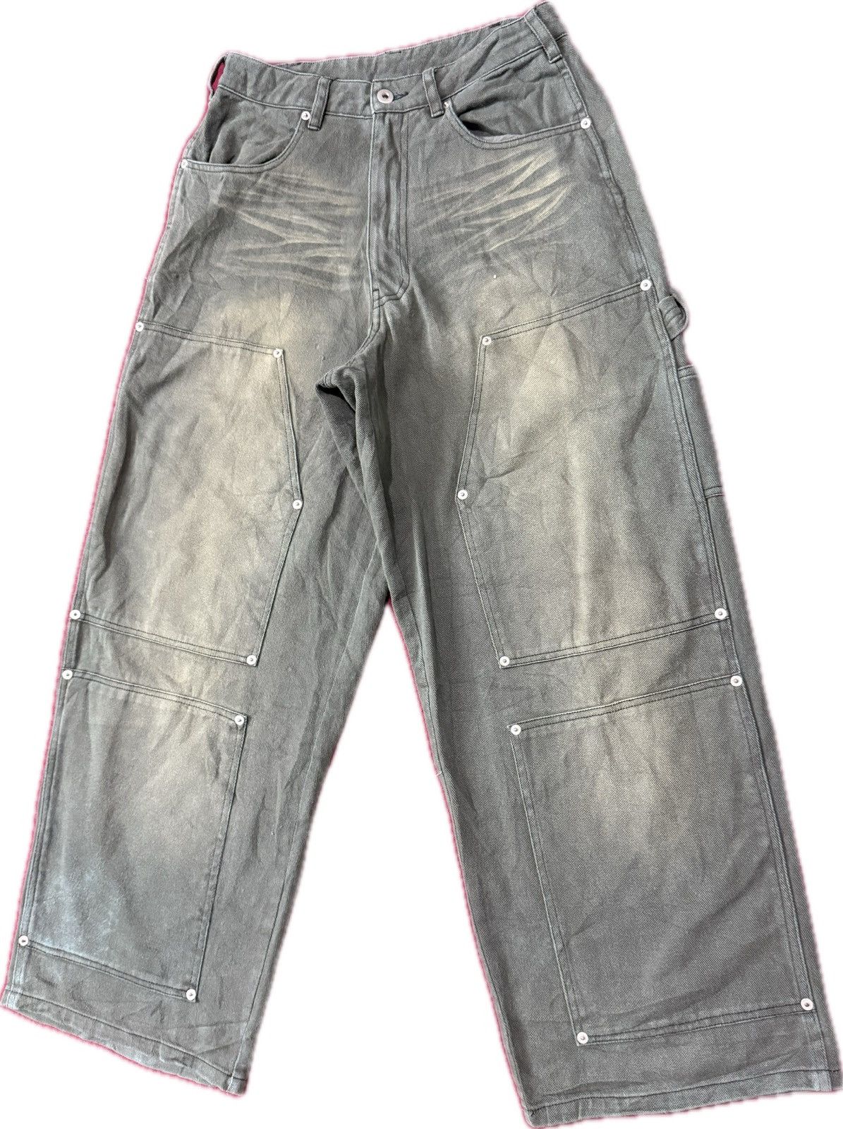 Wish Me Luck Baggy Style Japanese Brand Wish Forever Pants Double Knee Size US 29 - 3 Thumbnail