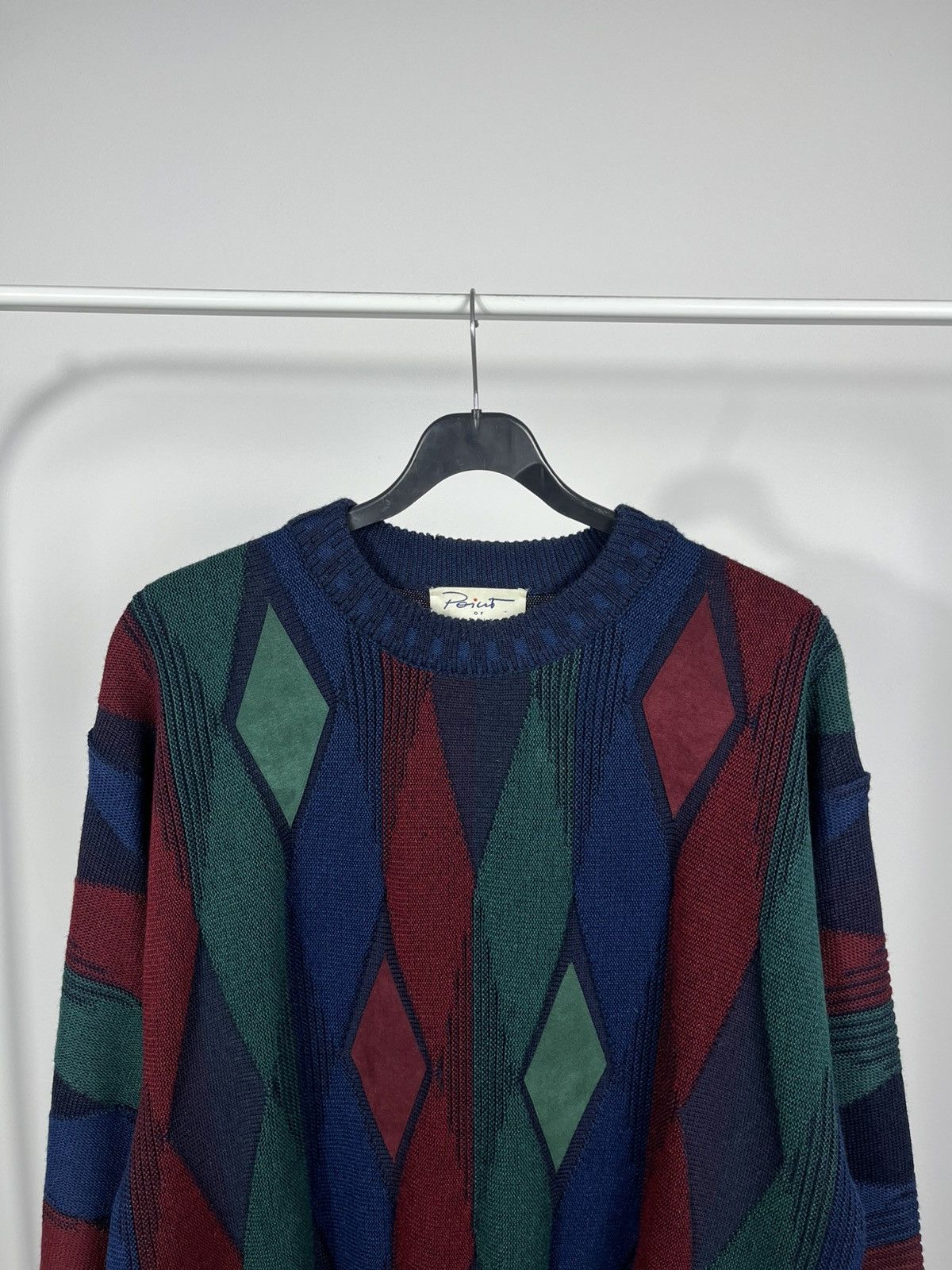 Other Vintage Italian Knit Sweater Geometric Pattern Size 54 Size US L / EU 52-54 / 3 - 2 Thumbnail