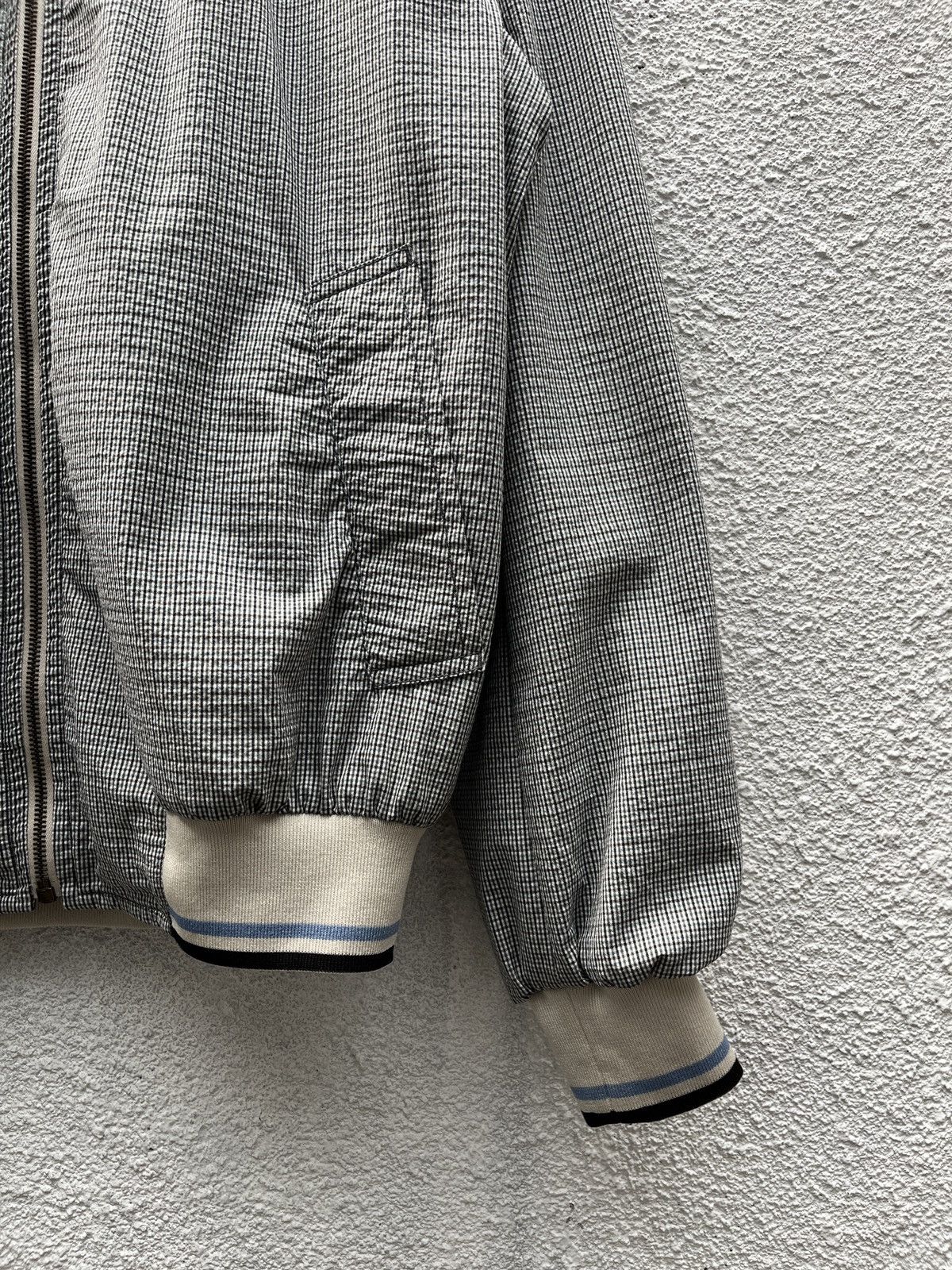 Prada SS09 Prada Blue Chic Squared Light Bomber Jacket Size US L / EU 52-54 / 3 - 4 Thumbnail