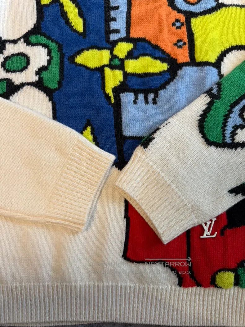 Louis Vuitton Louis Vuitton Doll doodle sweater Size US L / EU 52-54 / 3 - 3 Thumbnail