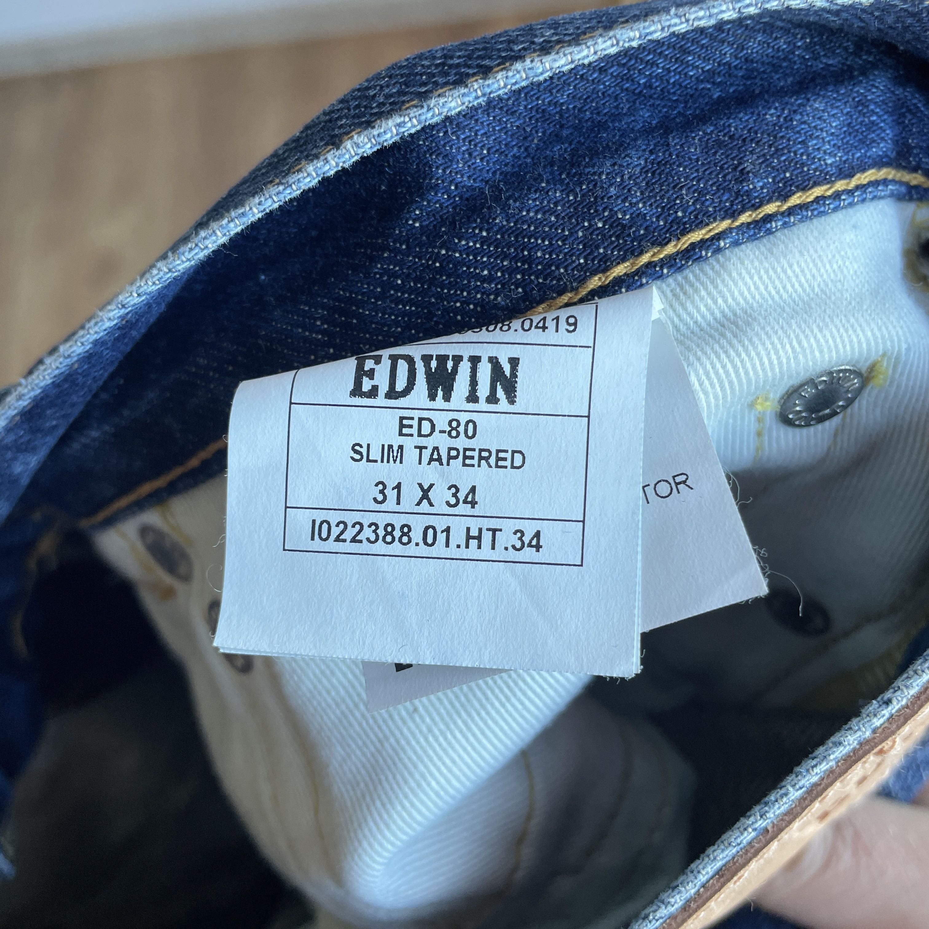 Edwin Edwin ED-80 Slim Tapered Rainbow Selvedge Denim Size 31x34 Size US 31 - 12 Thumbnail