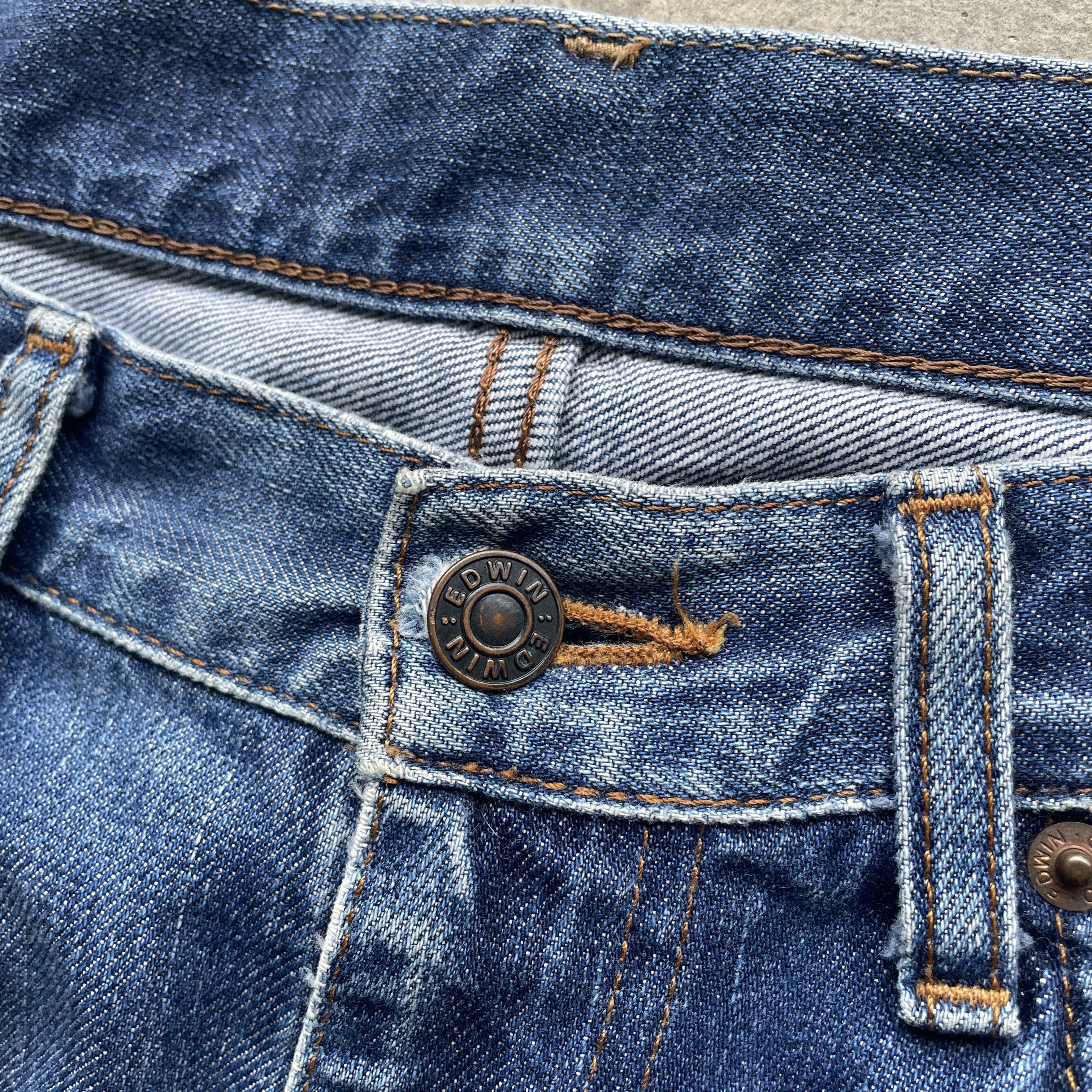 Edwin × Japanese Brand W31 VINTAGE EDWIN 503 JEANS FADED DENIM DISTRESSED PANTS Size US 31 - 6 Thumbnail
