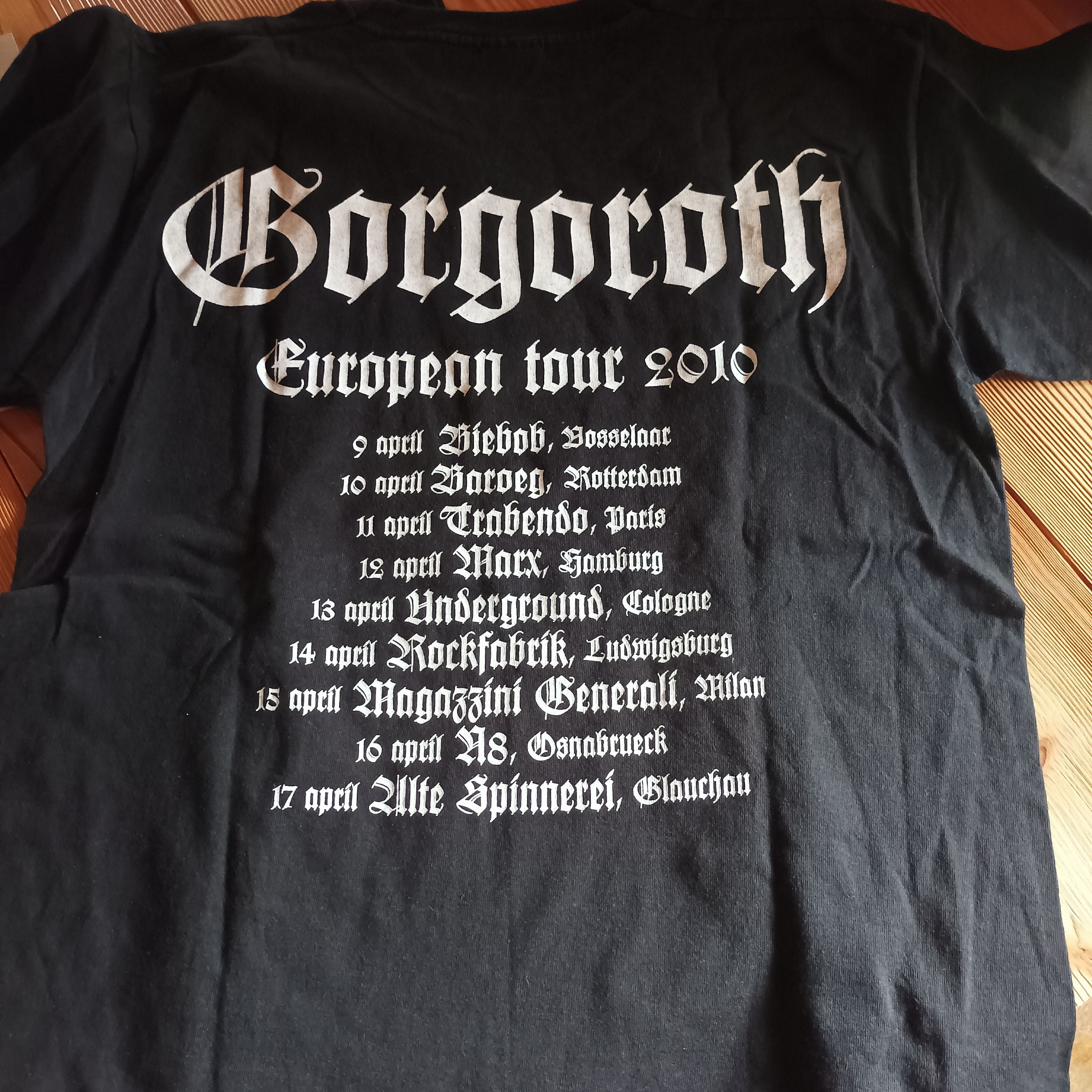 Vintage Gorgoroth EU tour 2010 official Size US M / EU 48-50 / 2 - 2 Thumbnail
